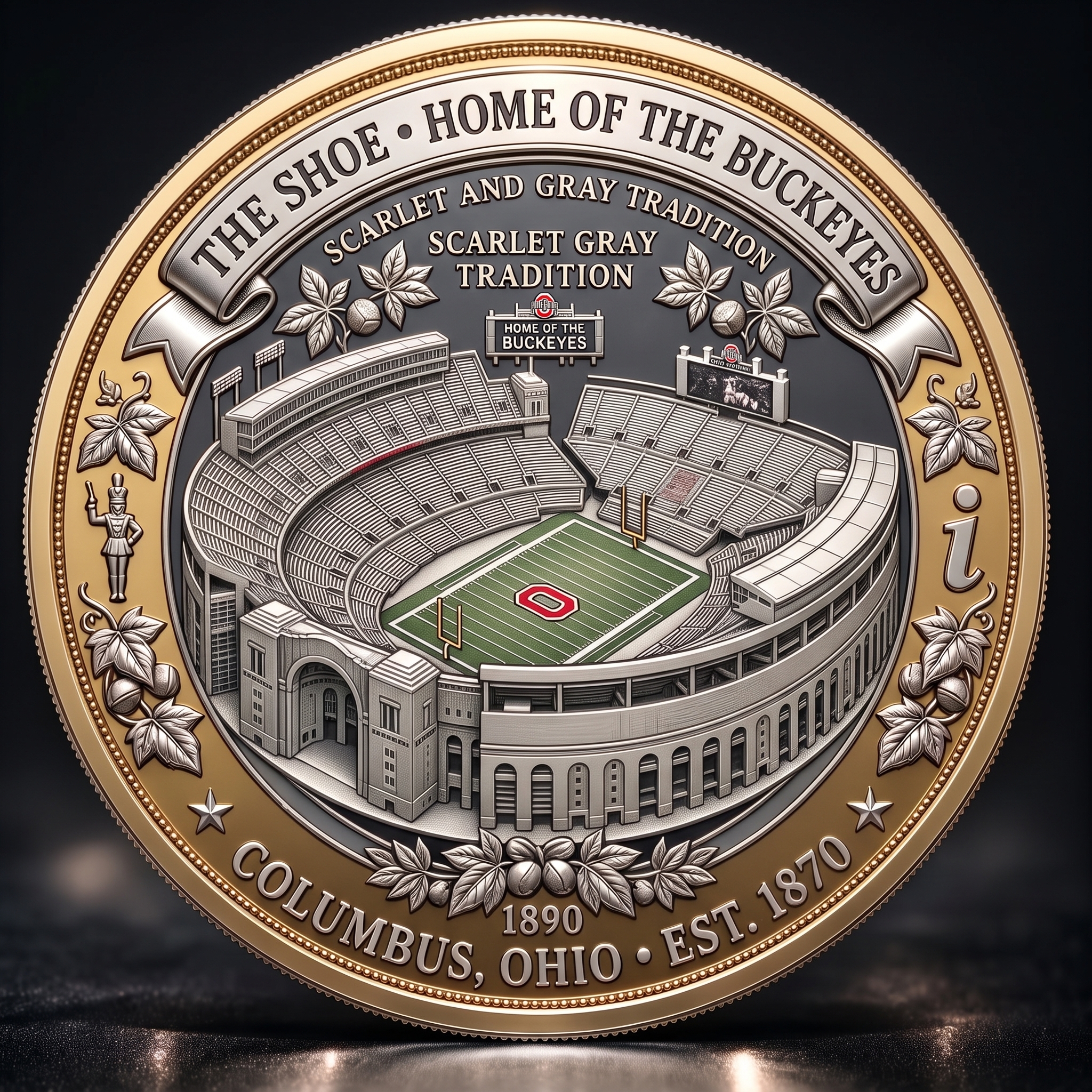 "Scarlet & Gray Tradition" 136th Anniversary Football Heritage Medallion