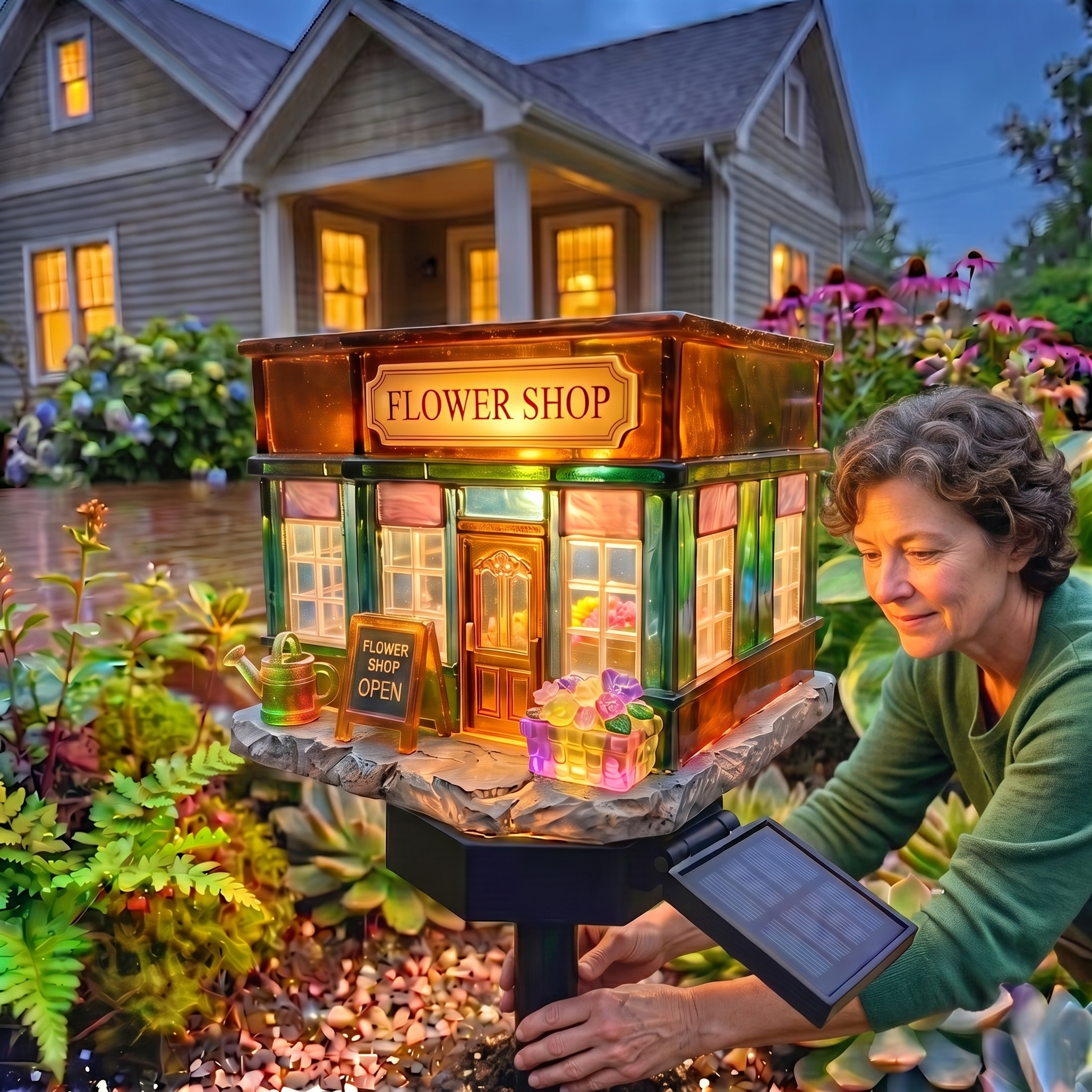 Flower Shop Solar Garden Night Lights