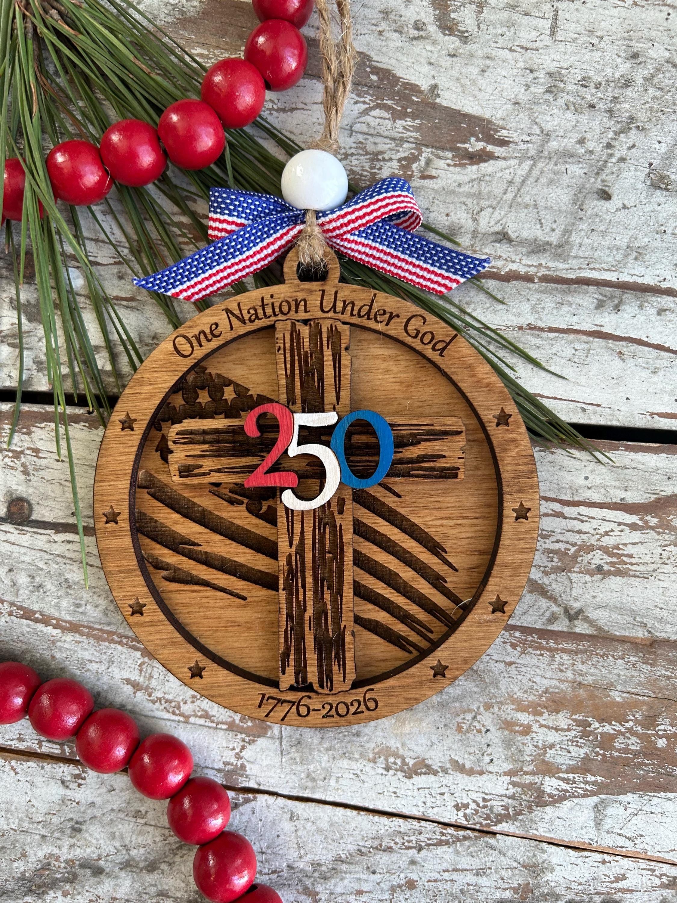 250th Anniversary United States of America Christmas Tree Ornament