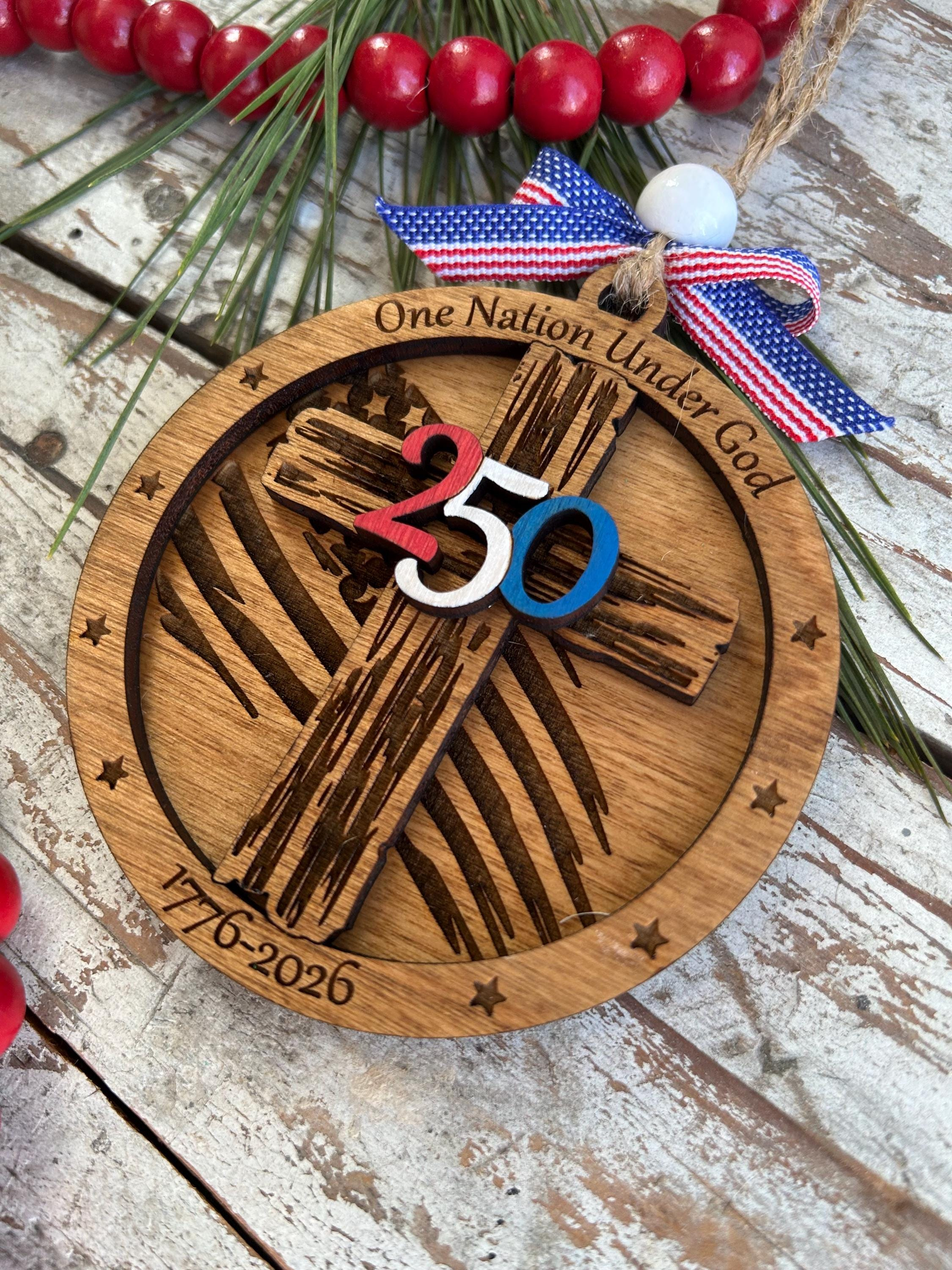 250th Anniversary United States of America Christmas Tree Ornament