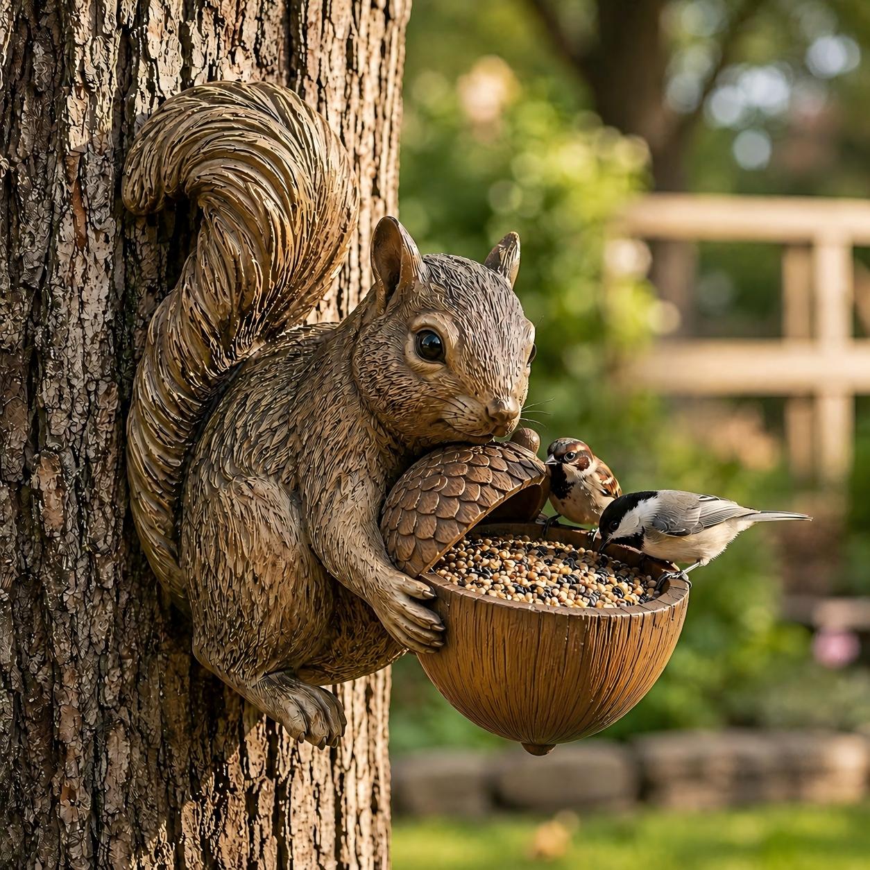 Woodland Squirrel Bird Feeder