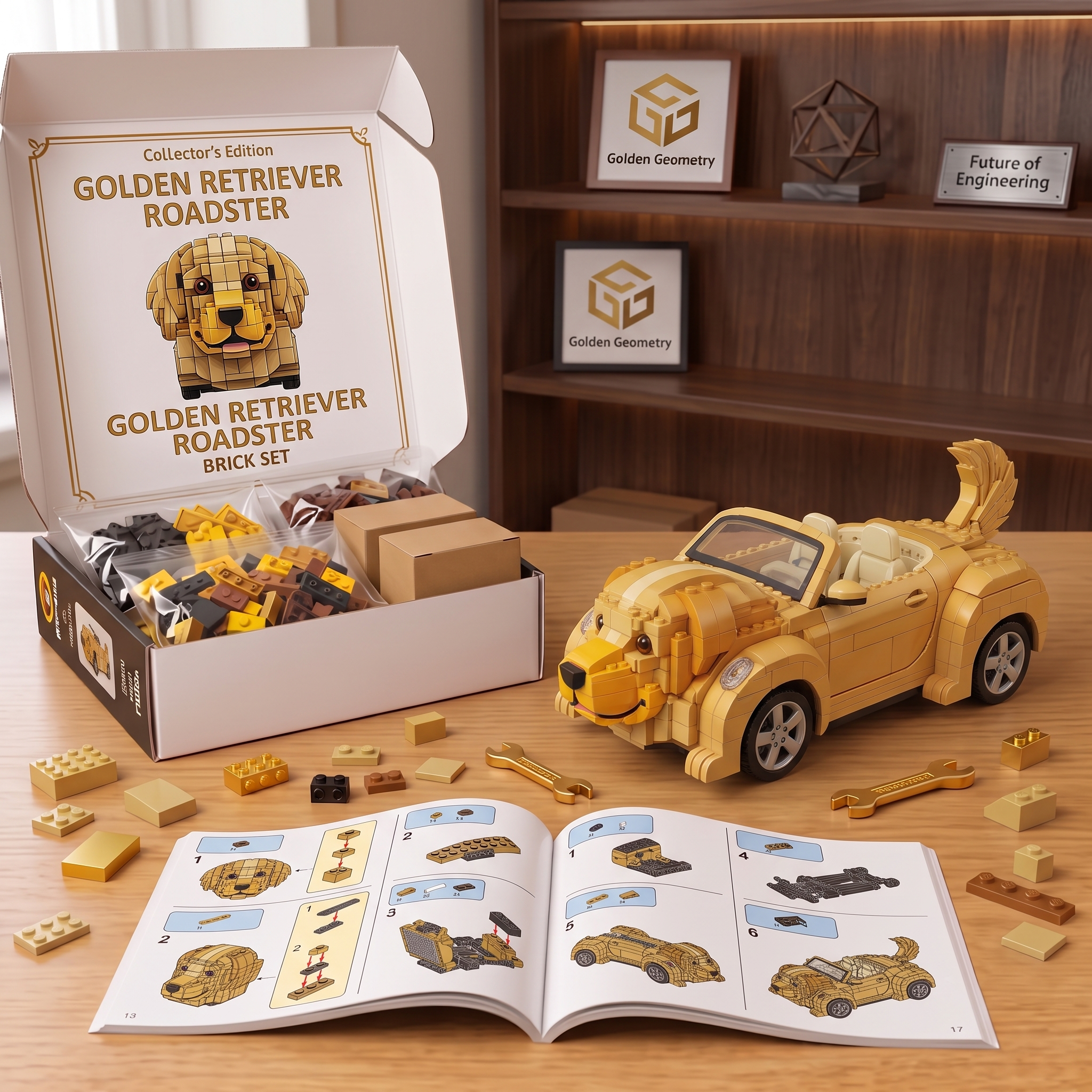 Golden Retriever Roadster: Brick Set