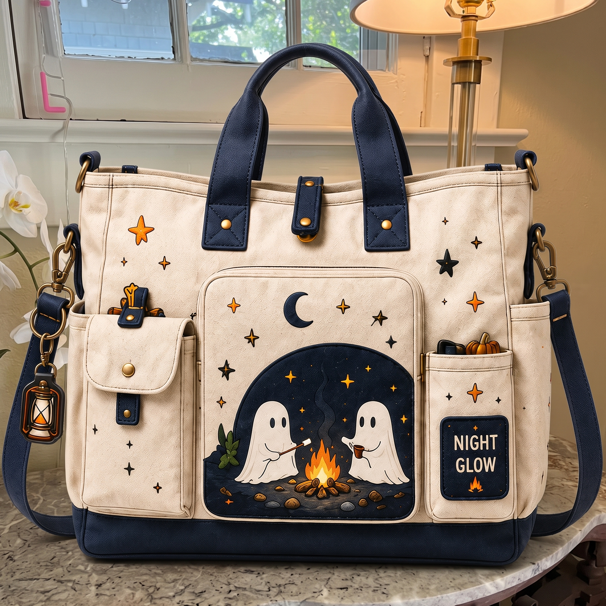 "Night Glow" Multifunctional Heavy-Duty Canvas Tote Bag