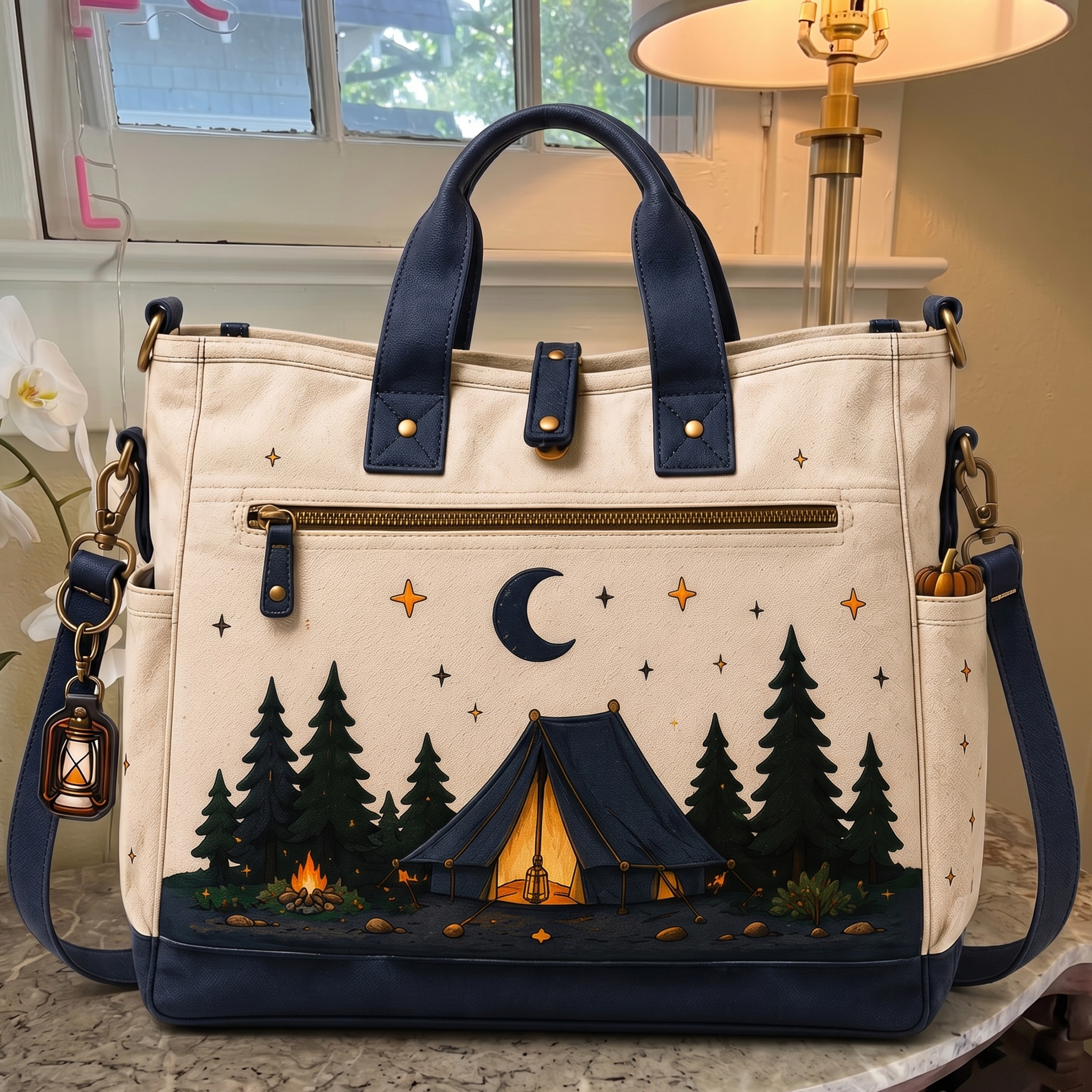 "Night Glow" Multifunctional Heavy-Duty Canvas Tote Bag