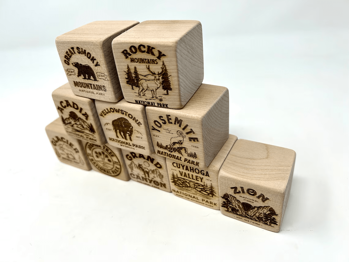 Custom National Parks Building Blocks