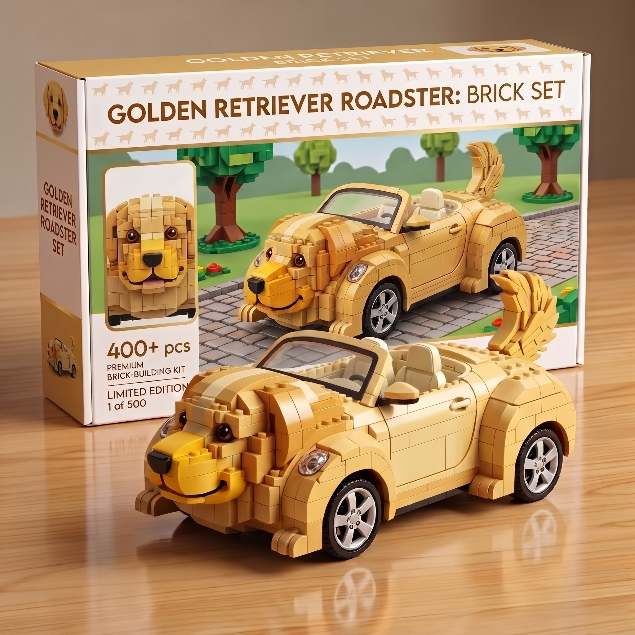 Golden Retriever Roadster: Brick Set