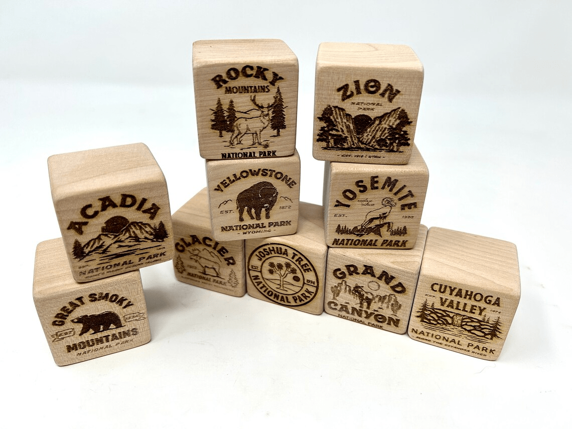 Custom National Parks Building Blocks