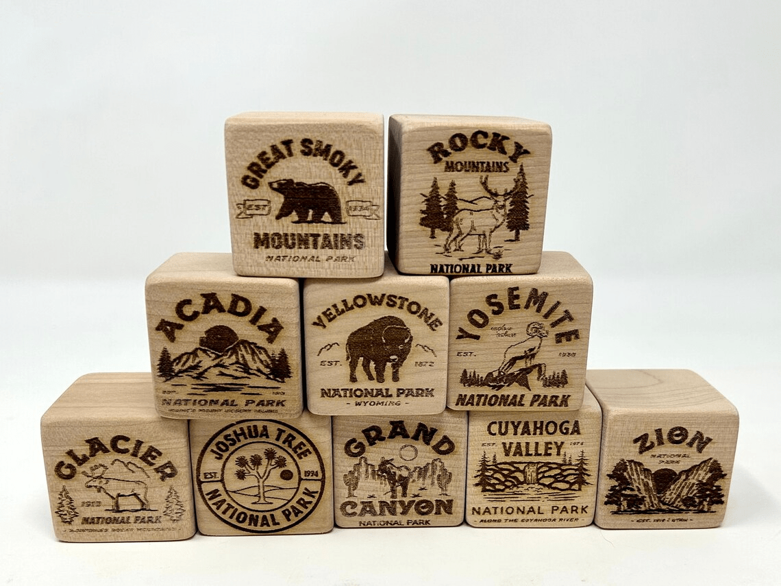 Custom National Parks Building Blocks