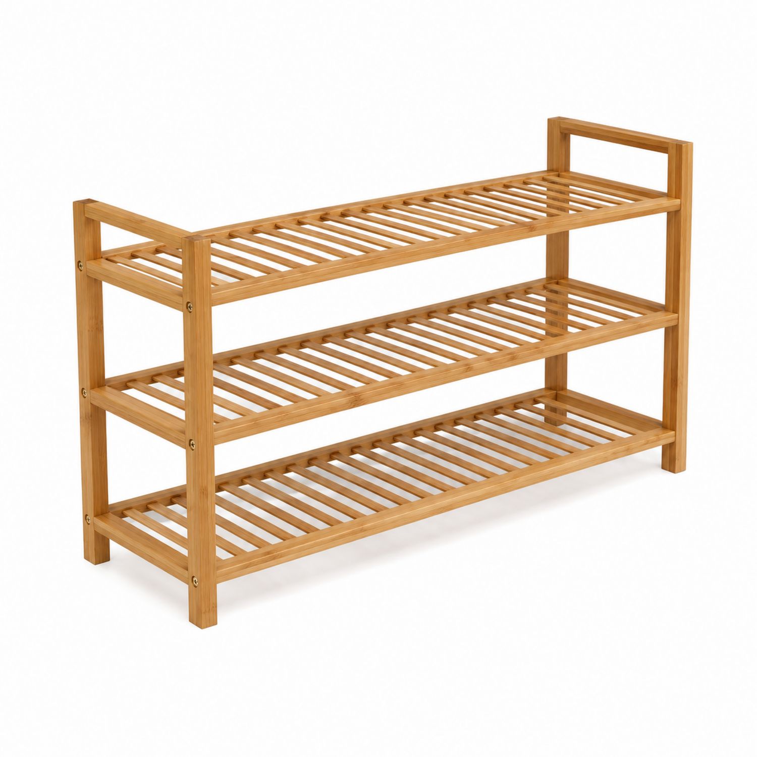 Bambus Schuhregal 3 Ebenen 100x26x54cm Natur