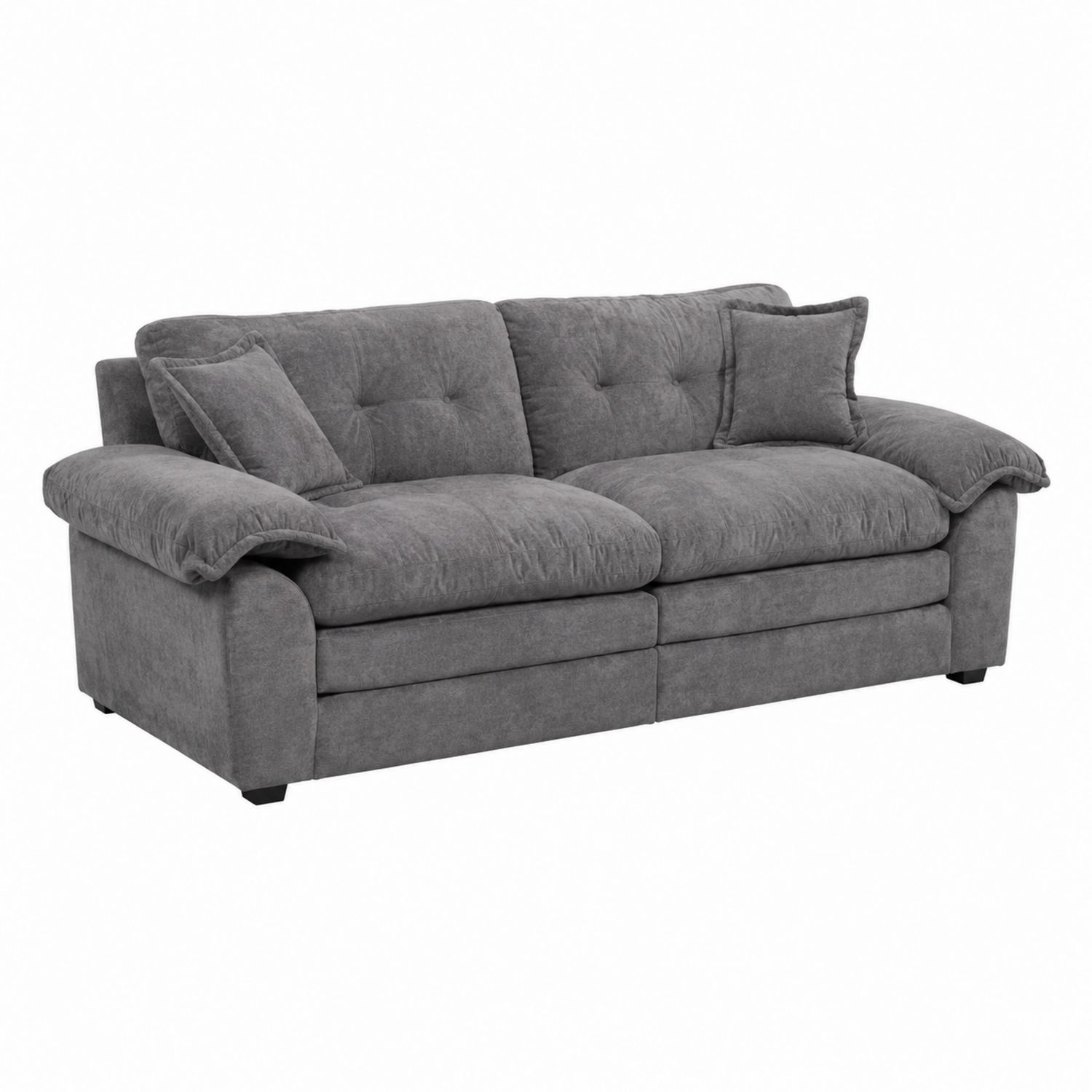3-Sitzer Sofa mit grauem Stoff