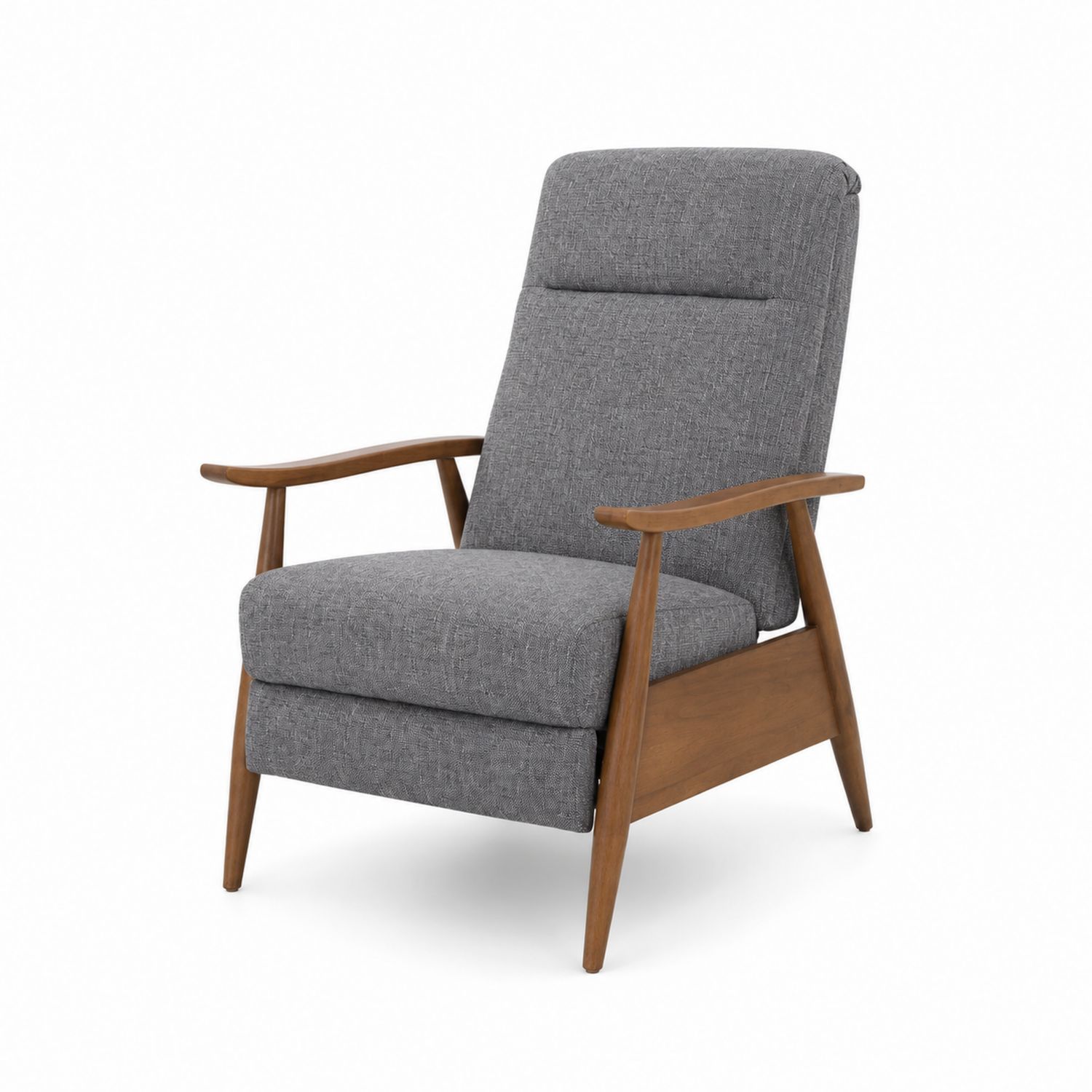 Sessel Massivholz Stoff Grau