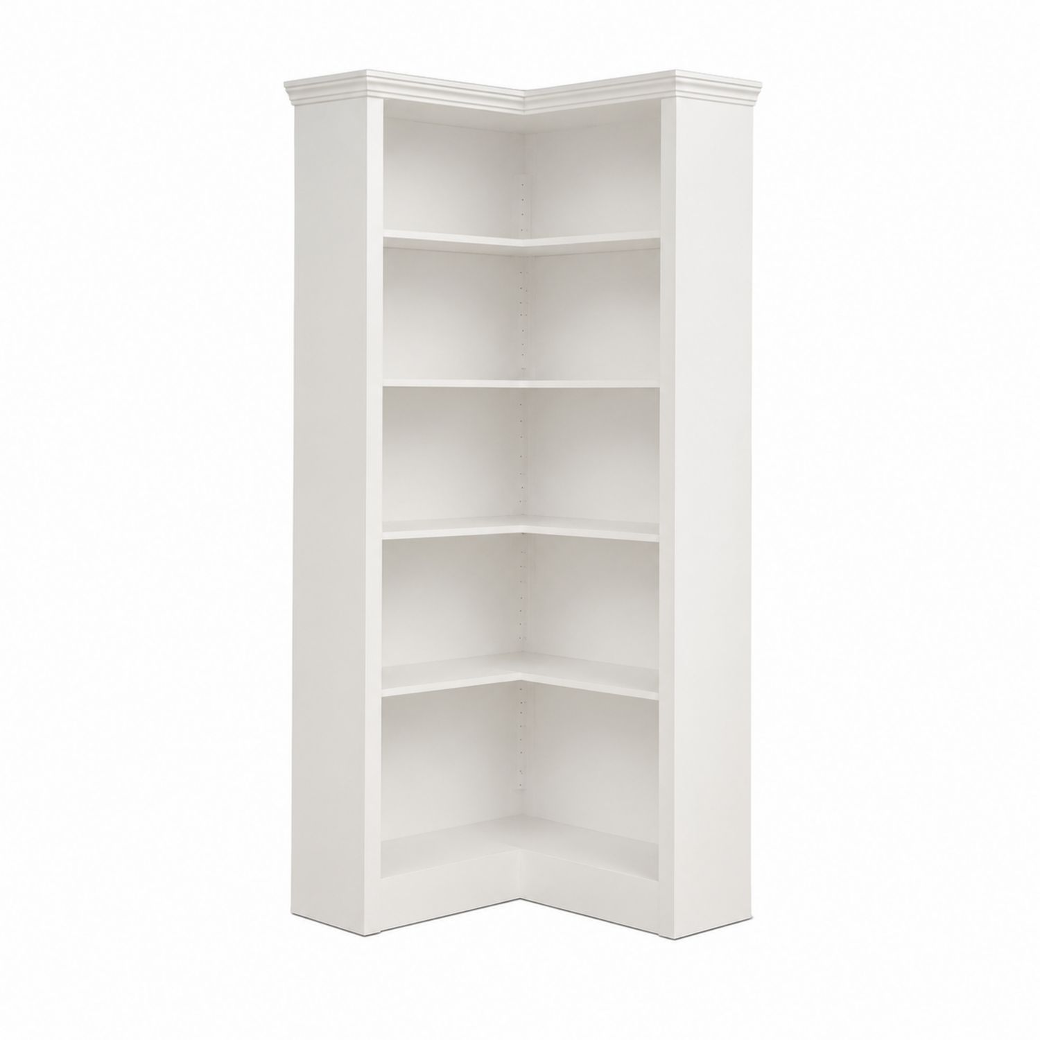 Estantería de Esquina de Madera MDF Blanca 180 cm