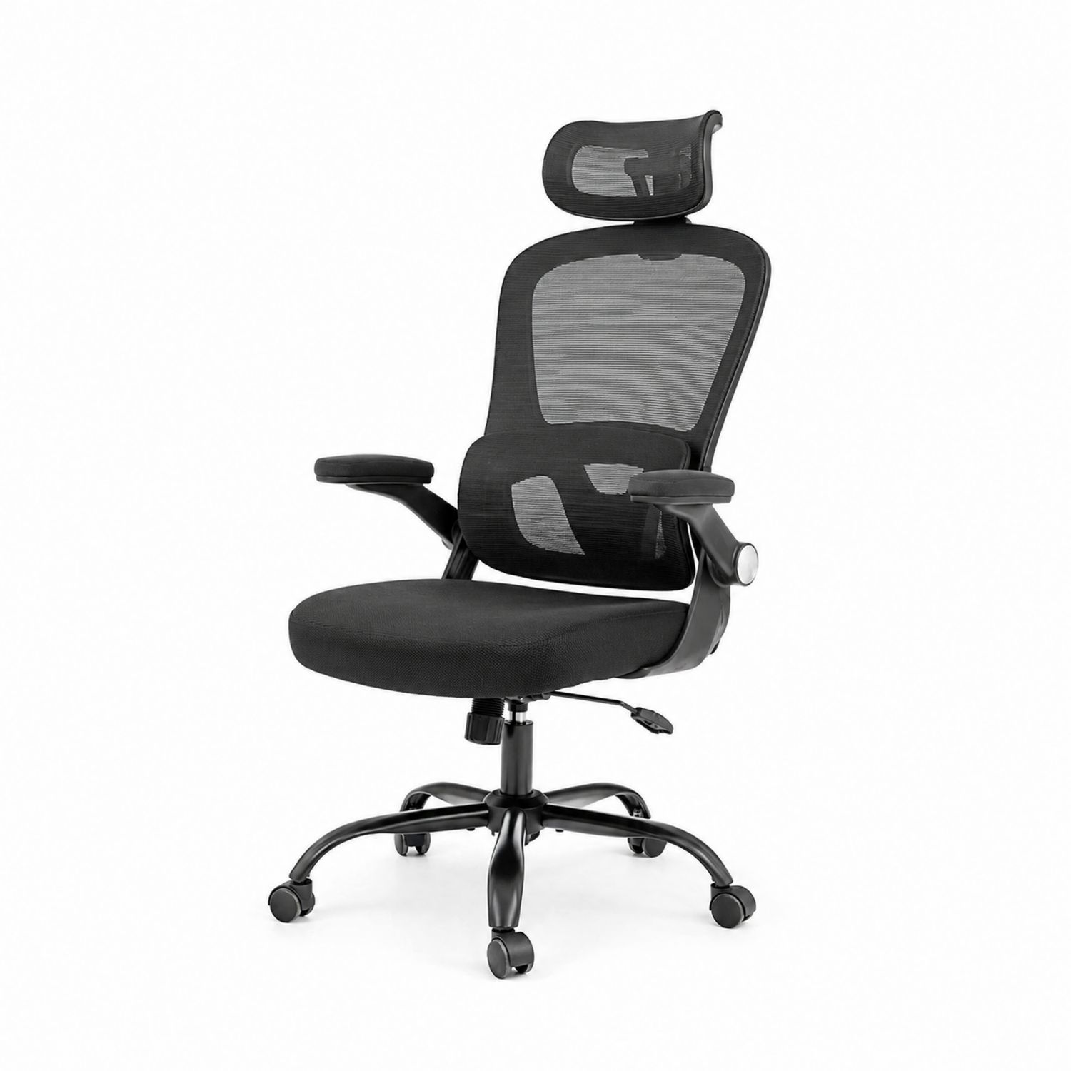 Silla de oficina ergonómica de malla con reposacabezas ajustable