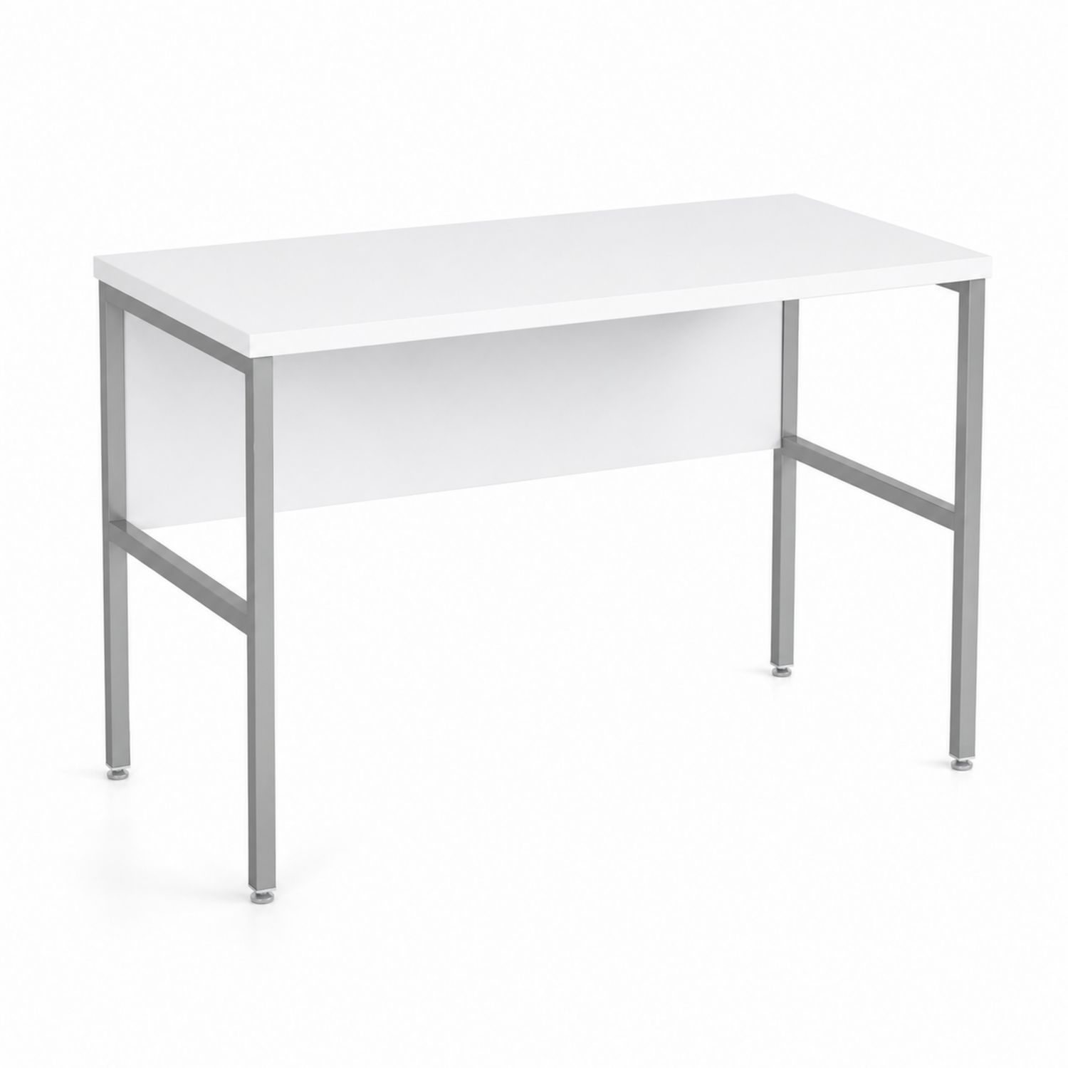 Escritorio de Aglomerado 120x60x75 cm Blanco con Estructura de Acero