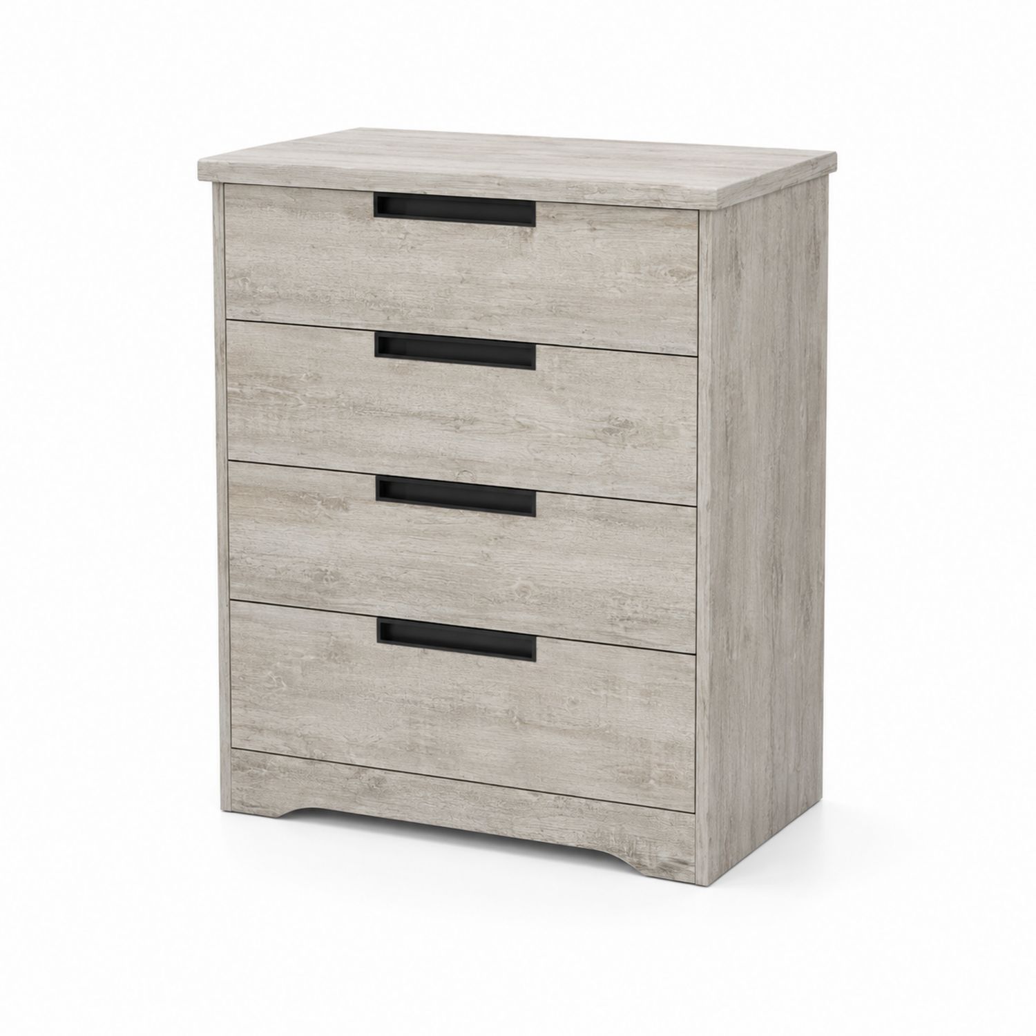 Cómoda de madera aglomerada con 4 cajones 80x40x90 cm Gris