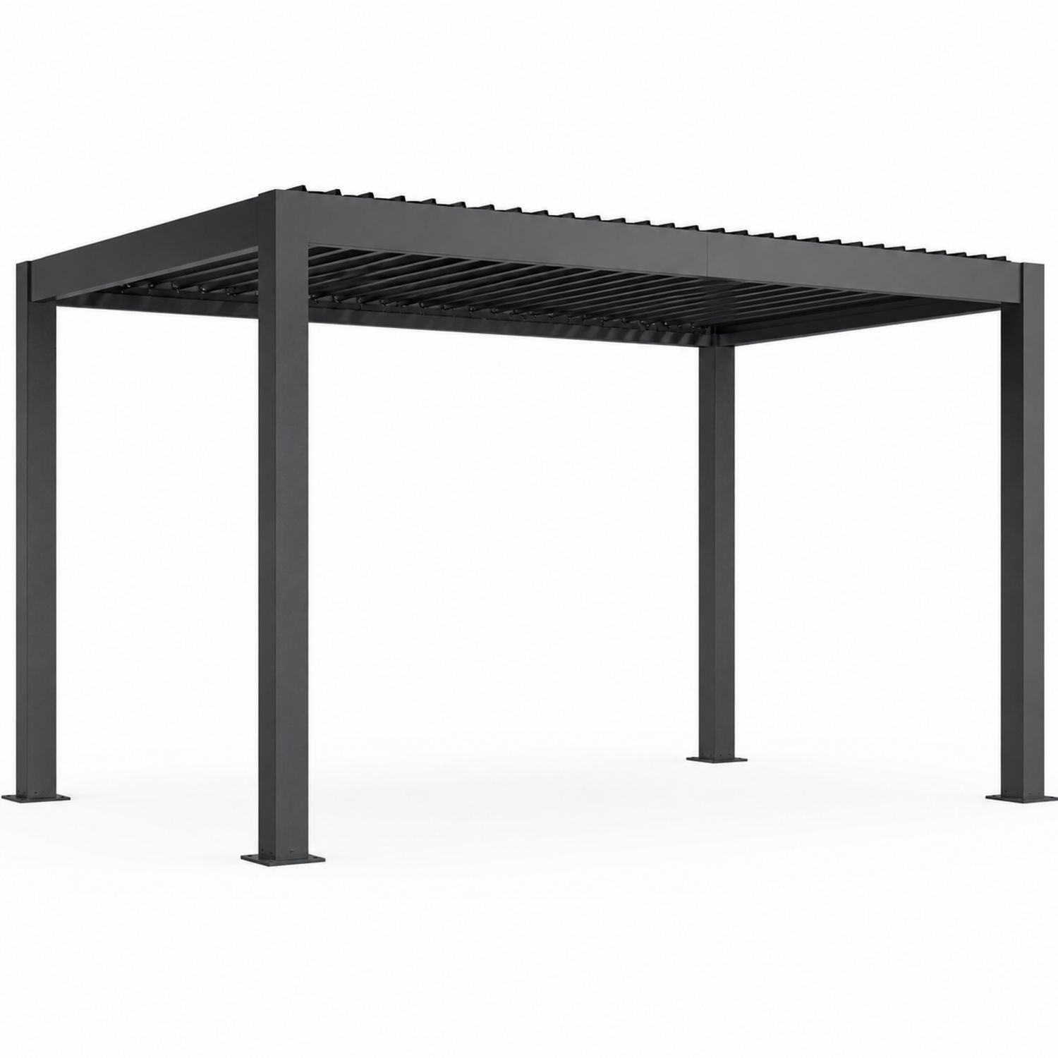 Gazebo in Metallo Antracite 3x4m-Lumivista
