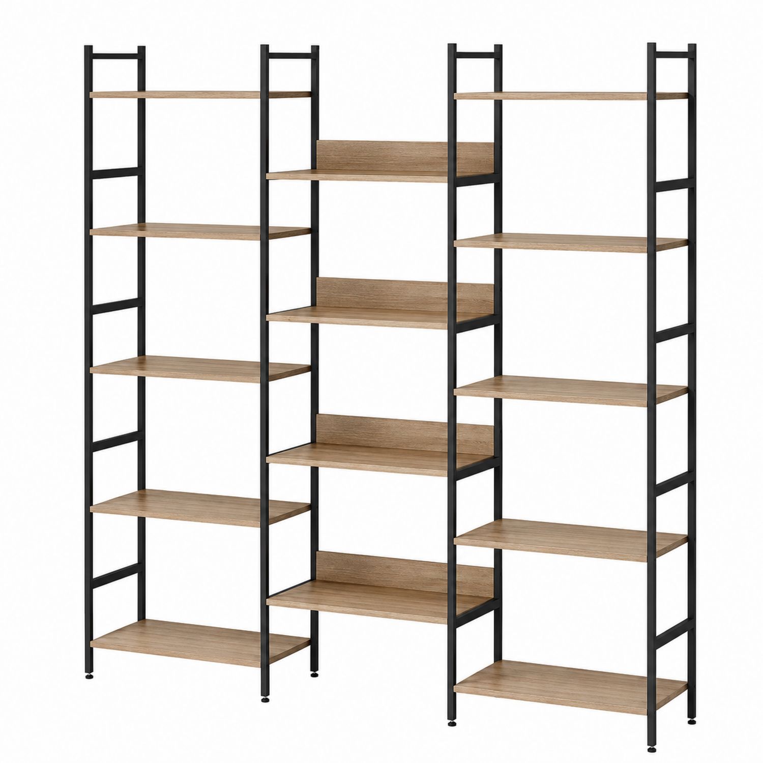 Libreria modulare in metallo e MDF, 180x162x30 cm-Lumivista