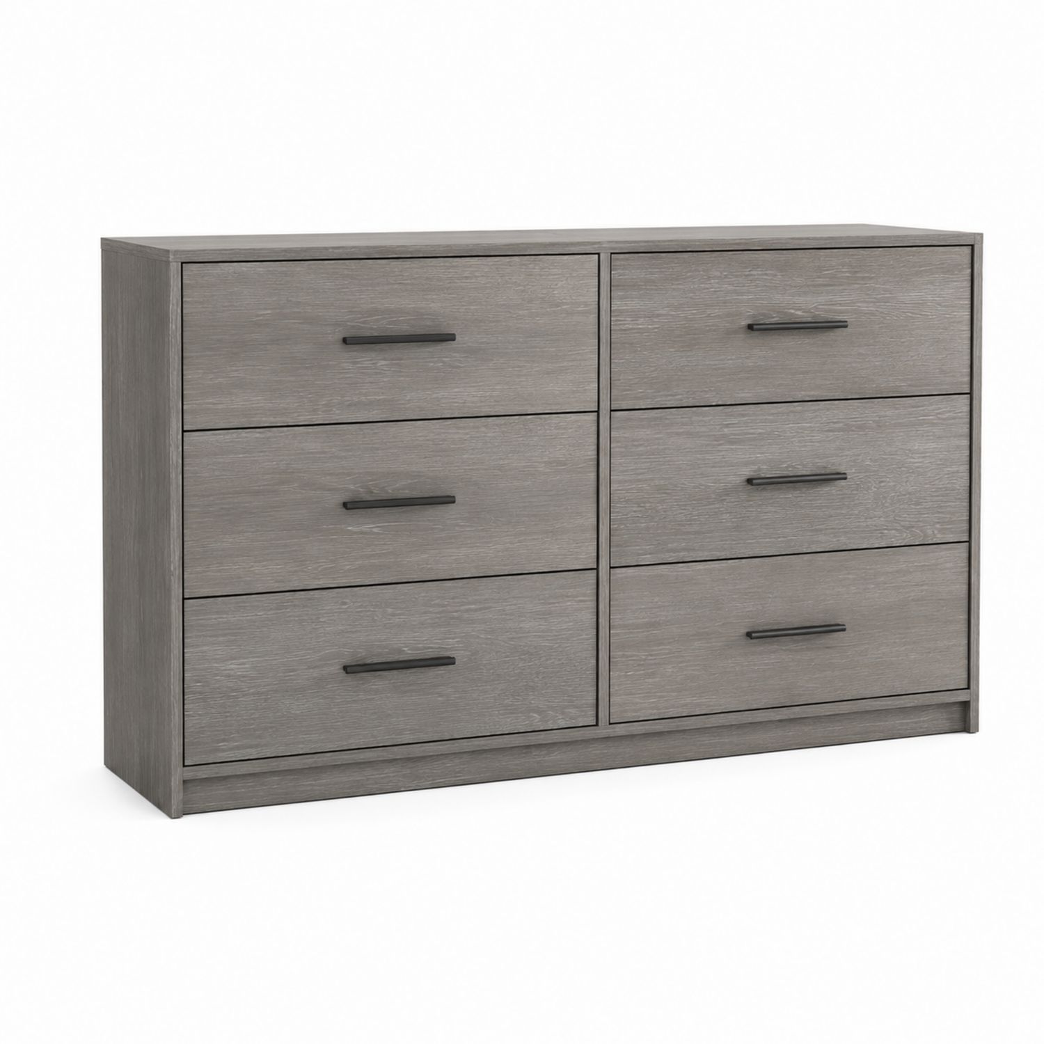 Cassettiera a 6 cassetti in legno MDF grigio-Lumivista