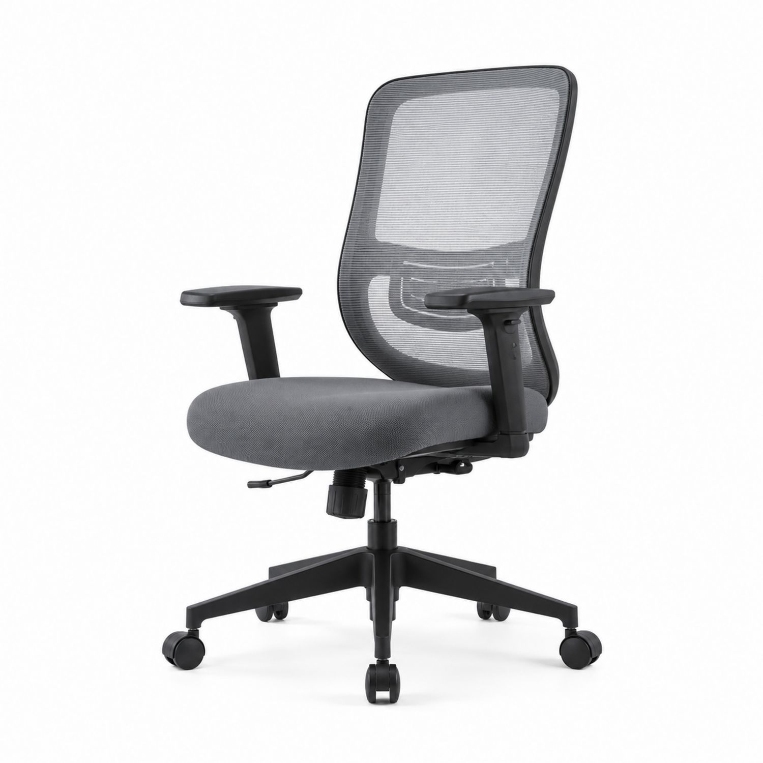 Sedia ergonomica mesh con braccioli regolabili e base girevole-Lumivista
