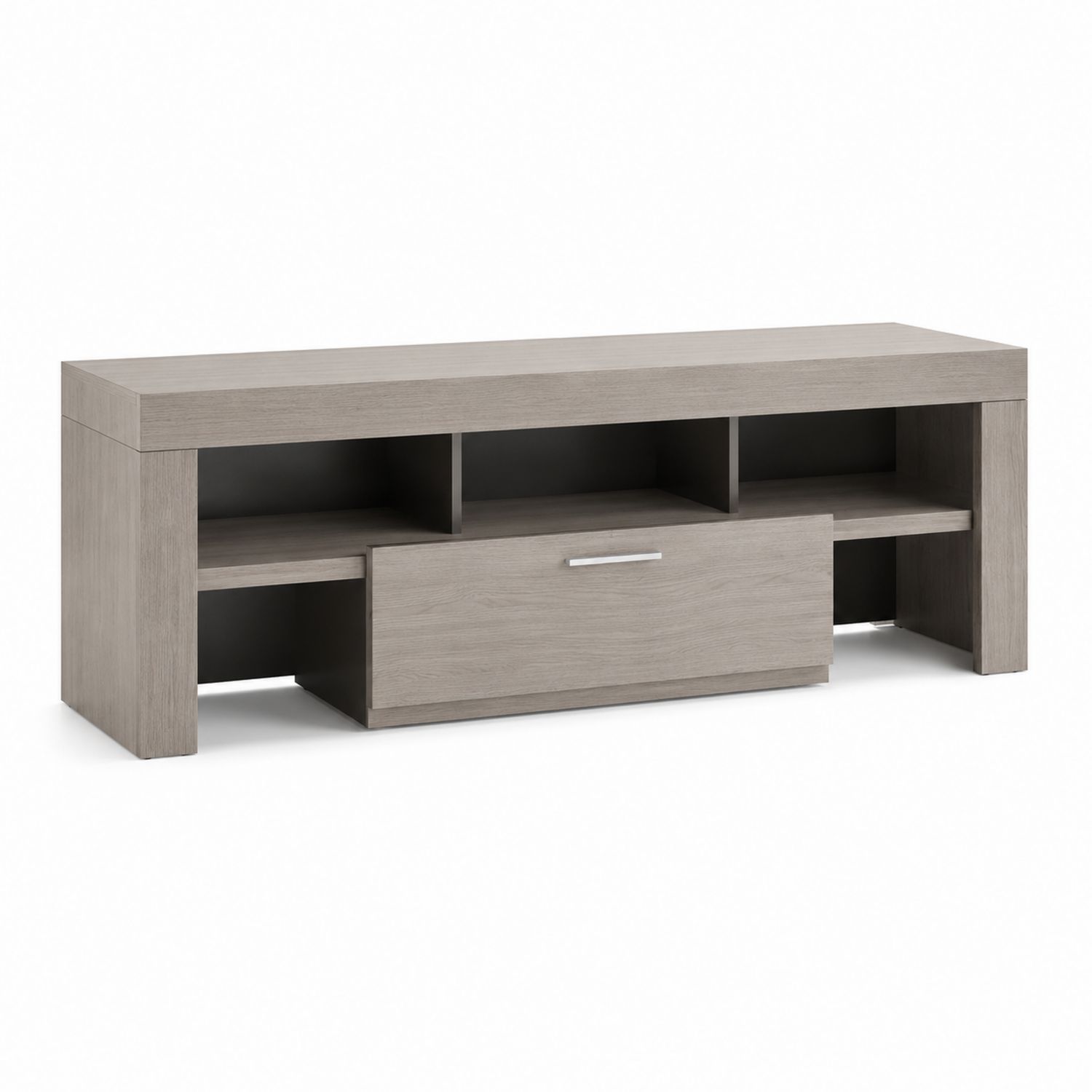 Mobile TV in legno con cassetto e ripiani 120x40x45 cm-Lumivista