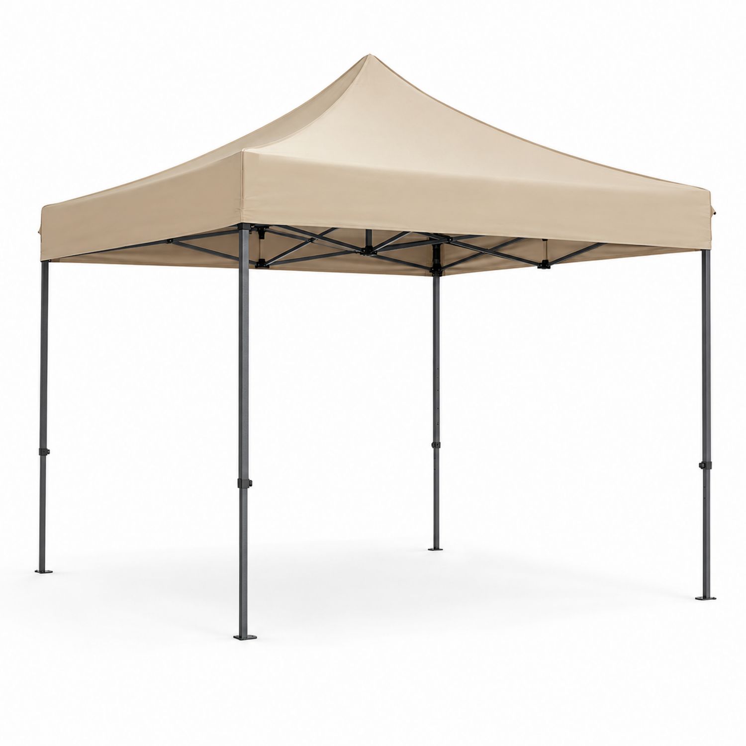 Gazebo pieghevole 3x3m acciaio e poliestere Beige-Lumivista