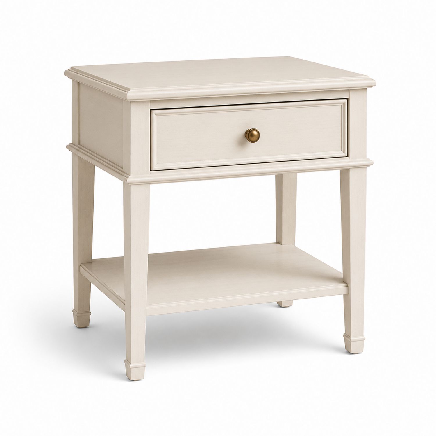 Comodino in legno con cassetto e ripiano 50x40x60 cm-Lumivista