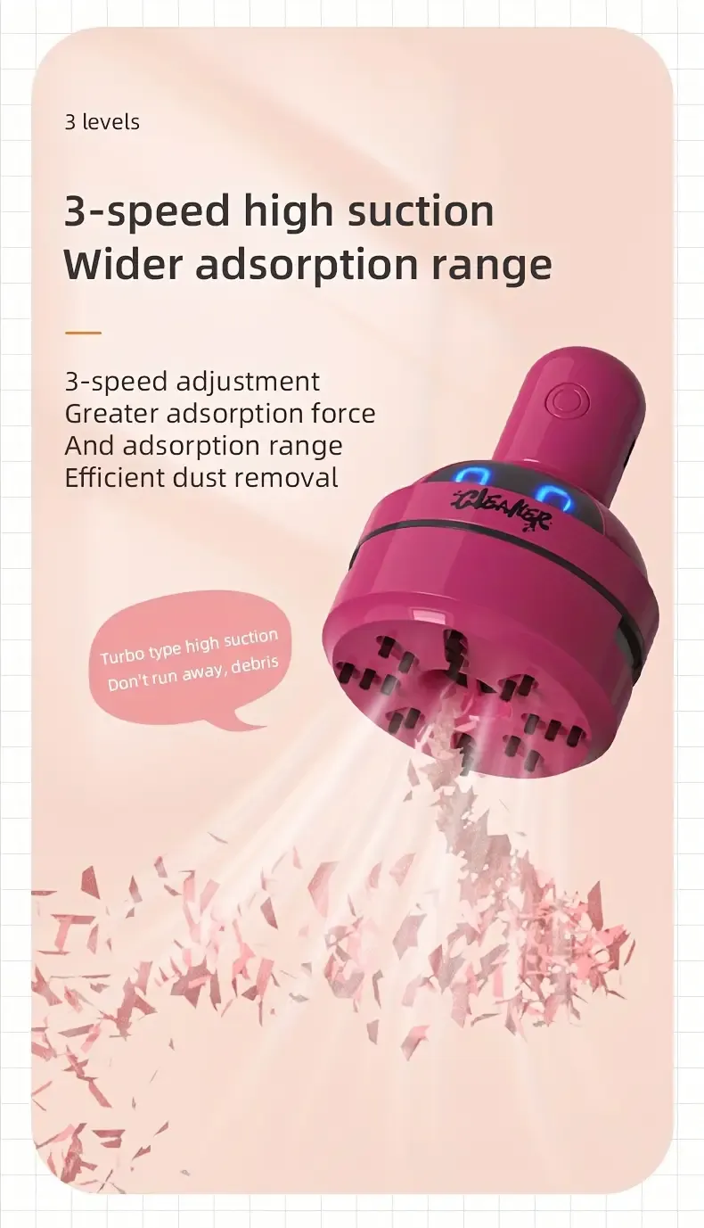 desktop cleaner electric mini vacuum usb rechargeable keyboard dust cleaner for home use mini vacuum desk mini desktop vacuum mini desk vacuum cleaner desk cleaning tool maintenance portable vacuum lightweight cleaner sturdy material build handheld vacuum students home Product details 5