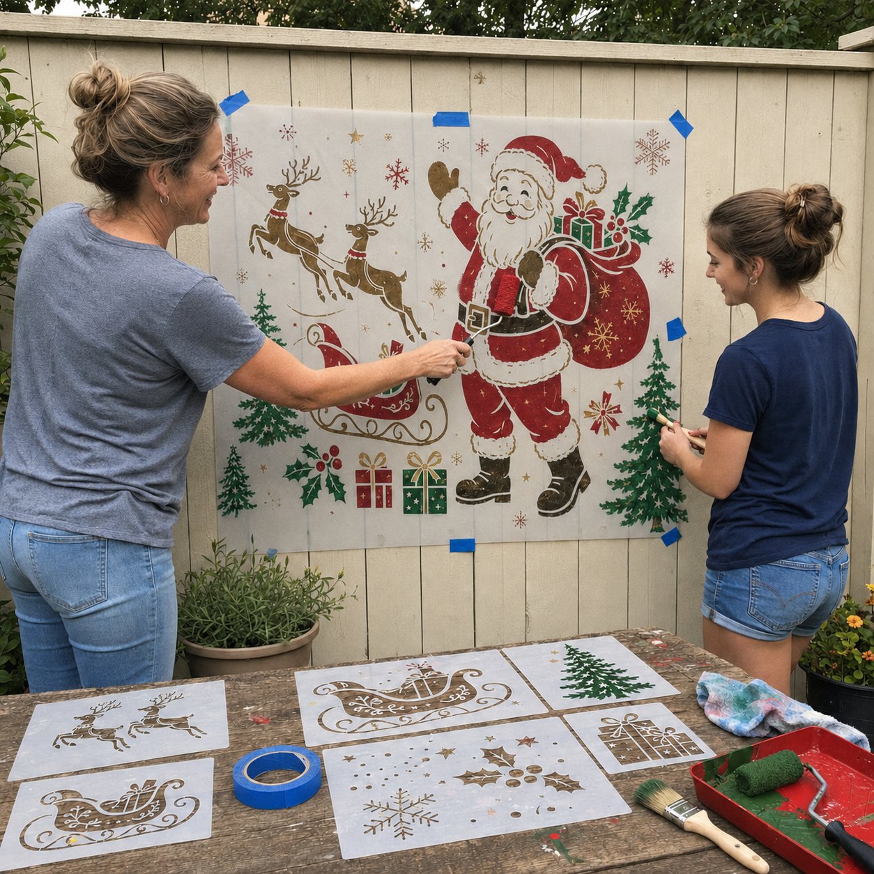 🔥Last Day 50% OFF - 🌿Garden Bloom Wall Stencil Kit | DIY Garden Painting Templates for Every Space