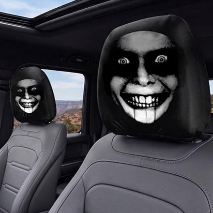 💥Last Day 70% OFF🎃 Perfect for Halloween & Spooky Season-Phantom Headrest Covers – 2PCS Universal Fit 🚗