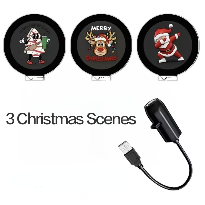 🎄🌟 Plug-&-Play HD Christmas Projector – 6 or 10 Festive Scenes