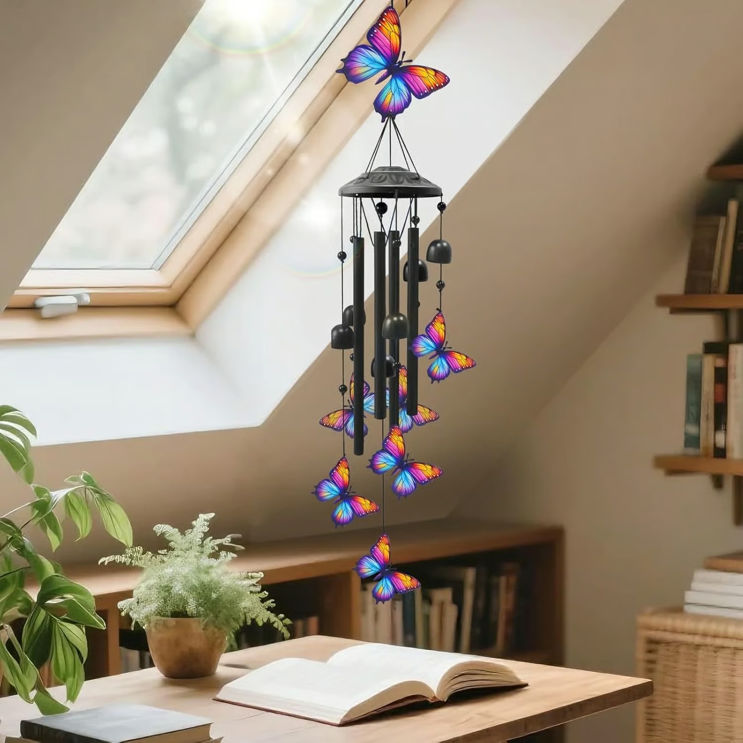 🔥Juneteenth 49% OFF🔥 — 🦜Vintage Colorful Hummingbird Wind Chime with Metal Tubes and Bells