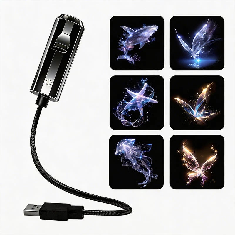 🥳🥳USB projektor nočného svetla s galaxiou a mesiacom