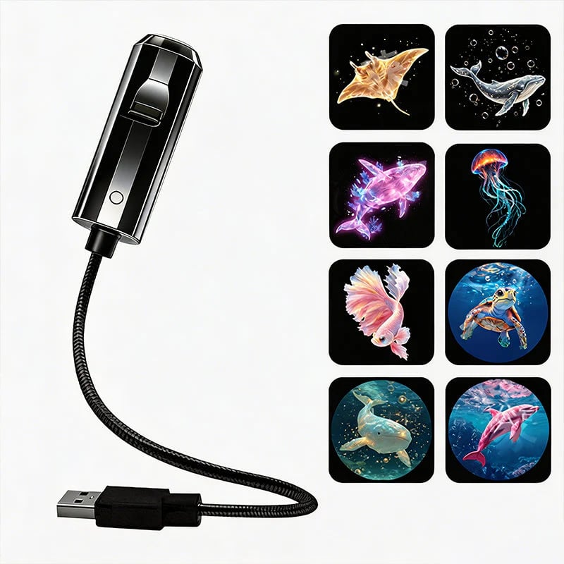 🥳🥳USB projektor nočného svetla s galaxiou a mesiacom