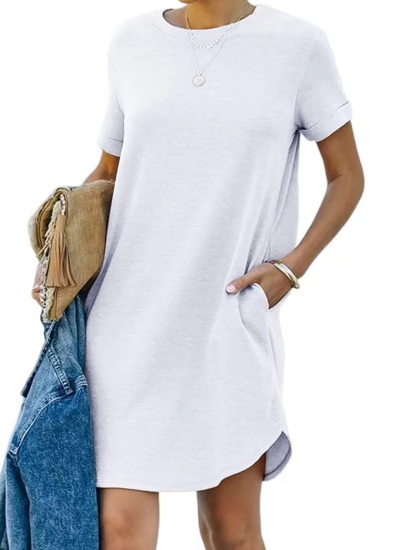 ⏰2025 Women's Casual Short Sleeve T Shirt Dress Basic Dresses with Pockets