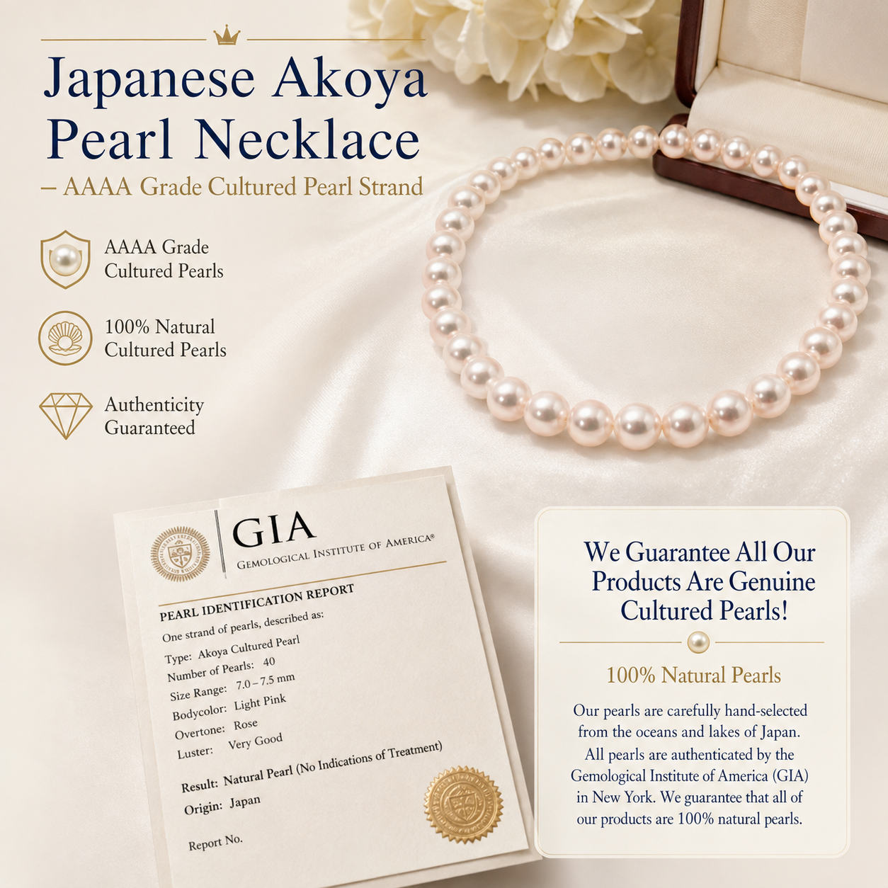 Japan AAAA - Akoya Pearl Necklace
