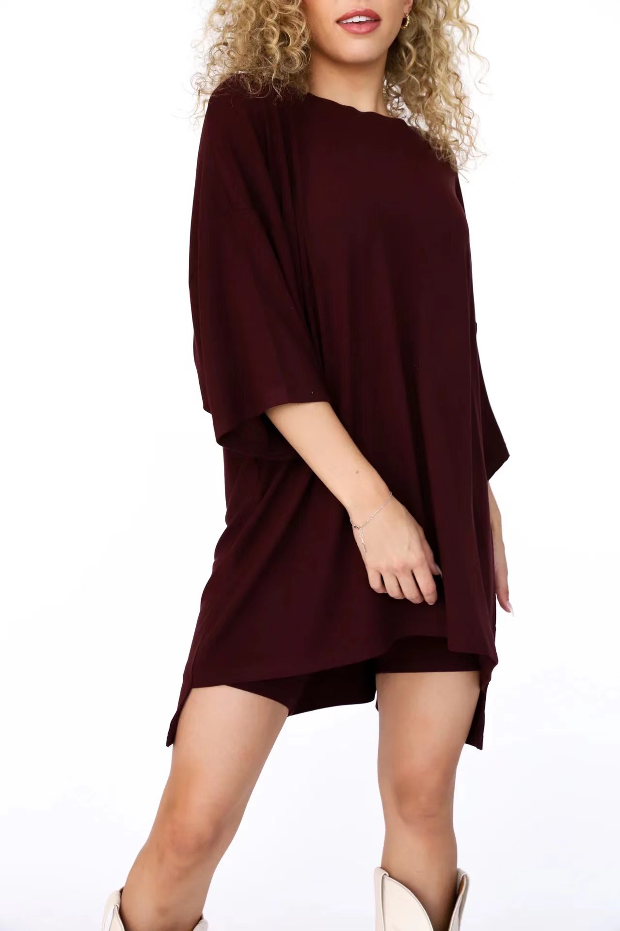2025 Two Piece Lounge Set Matching Clothing Oversized Tshirts Biker Short Fashion