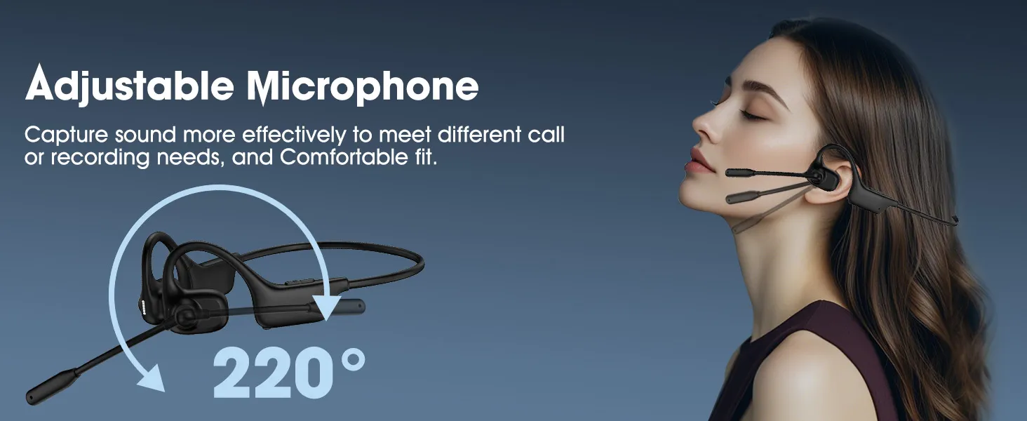 bone conduction headphones with boom mic