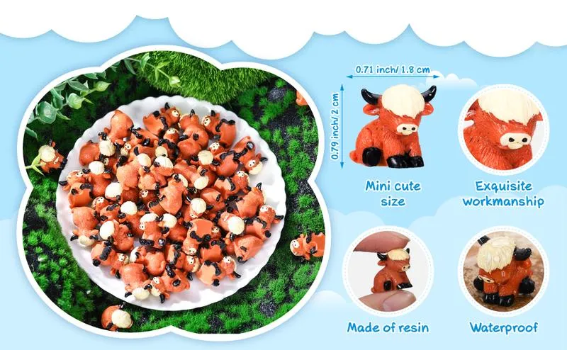 Easter Mini Highland Cow Figurines Cute Small Cow Miniature Resin Sculpture Ornament Highland Cow Statues Gift For Easter Party Birthday To Hide And Seek Game Props, Desktop Decorations For Car Office Home Garden Easter Mini Highland Cow Figurines Cute Small Cow Miniature Resin Sculpture Ornament Highland Cow Statues Gift For Easter Party Birthday To Hide And Seek Game Props, Desktop Decorations For Car Office Home Garden