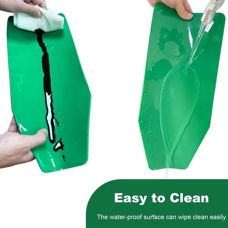 Flexible Oil Funnel, Foldable Form a Funnel, Reusable FlexFunnels for Automotive Use, 14.6 x 6.7 Inch Spill-Free OilChange Tools for Most Cars, Trucks, Motorcycles (Green)