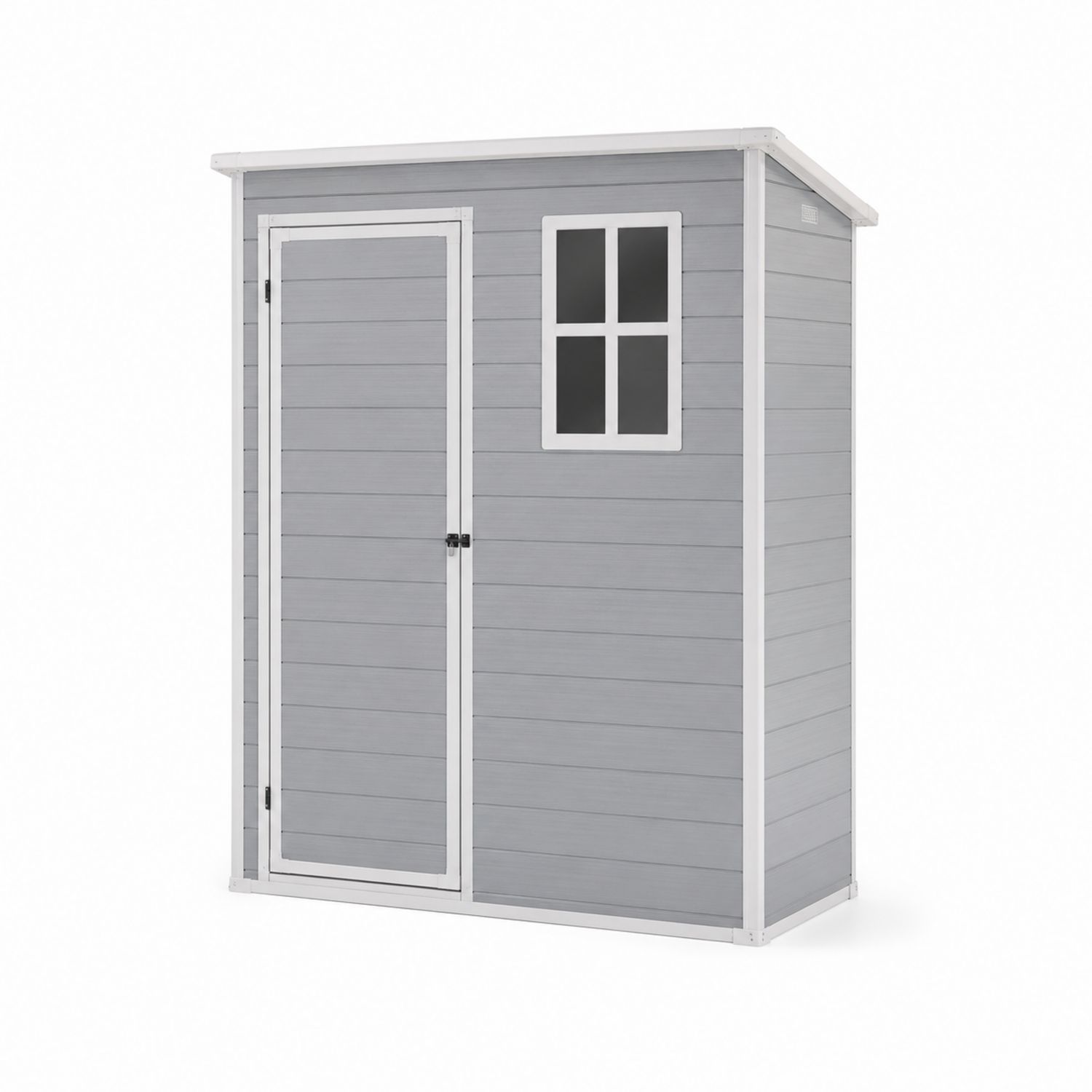 Abri de jardin en plastique gris avec fenêtre 200x150x210 cm