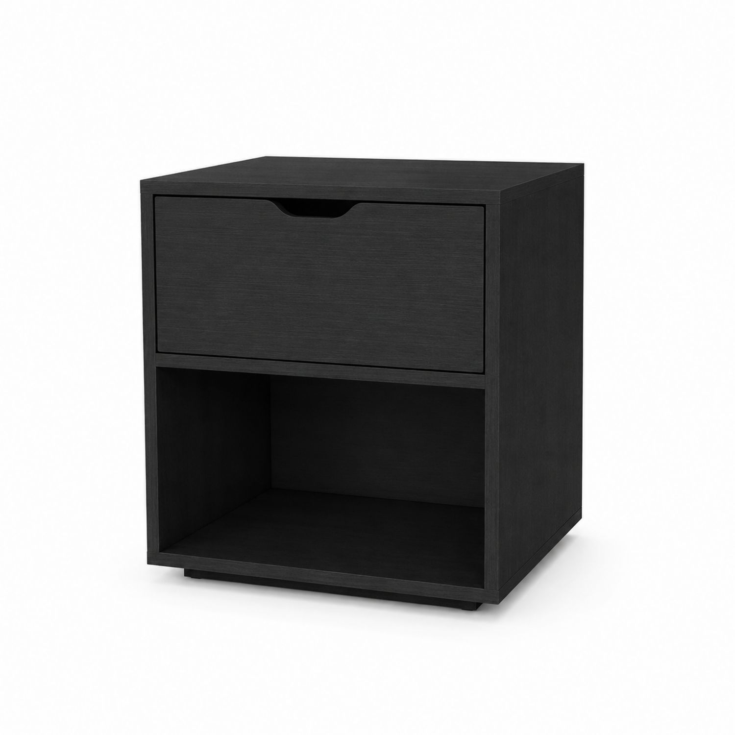 Table de chevet en bois Noir avec tiroir 45x35x55cm