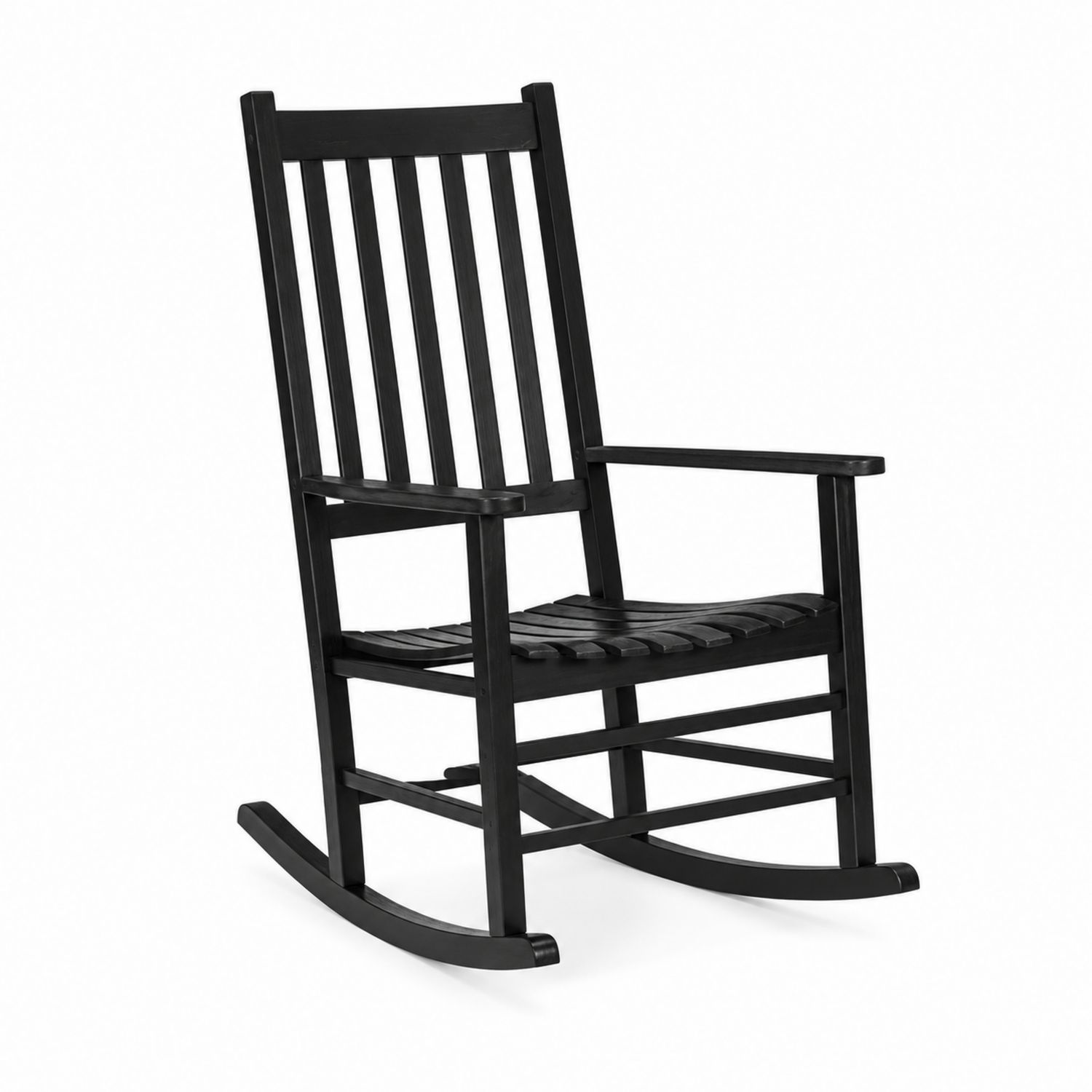 Chaise à bascule en bois Noir