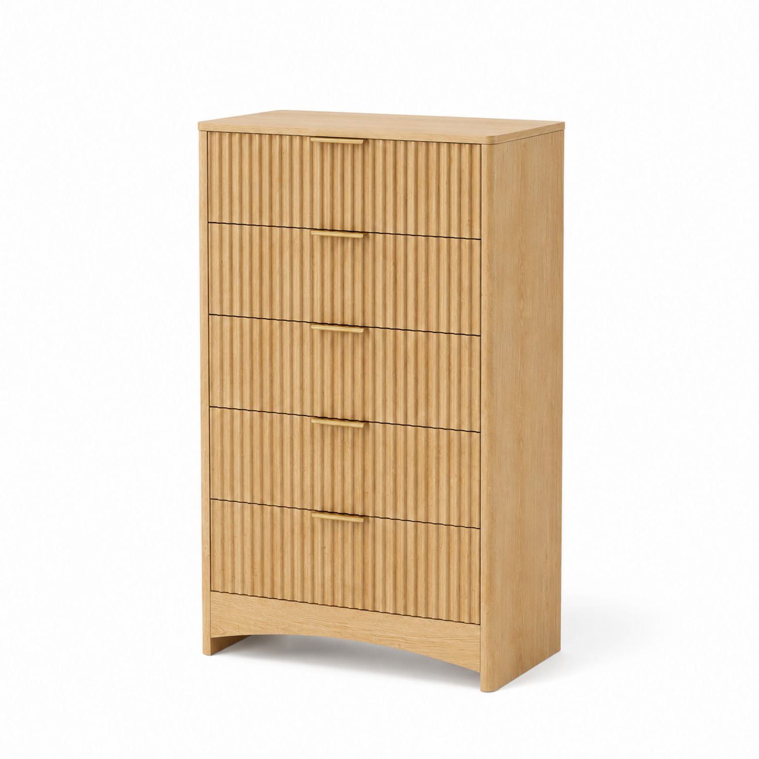 Commode en Bois 5 Tiroirs 70x40x120 cm