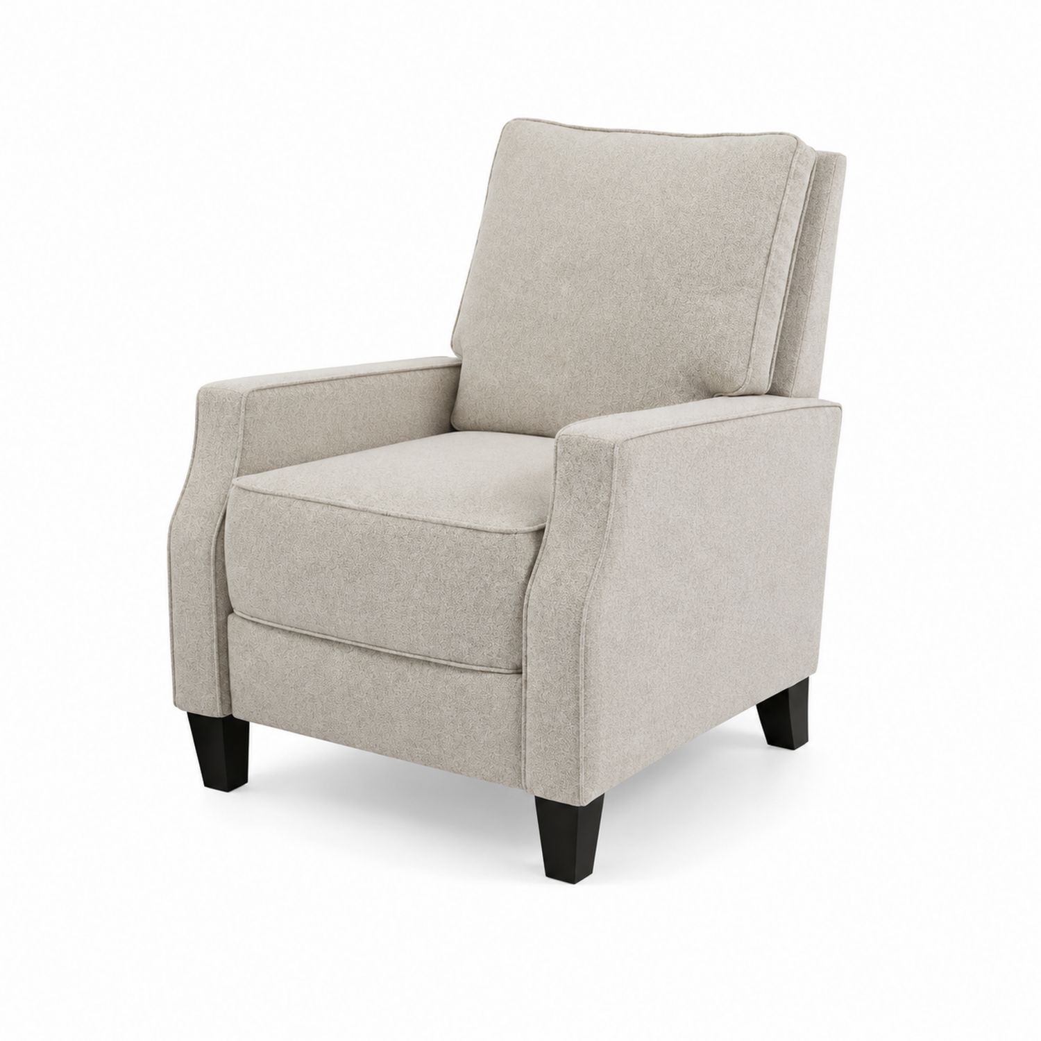 Fauteuil en bois avec tissu polyester beige