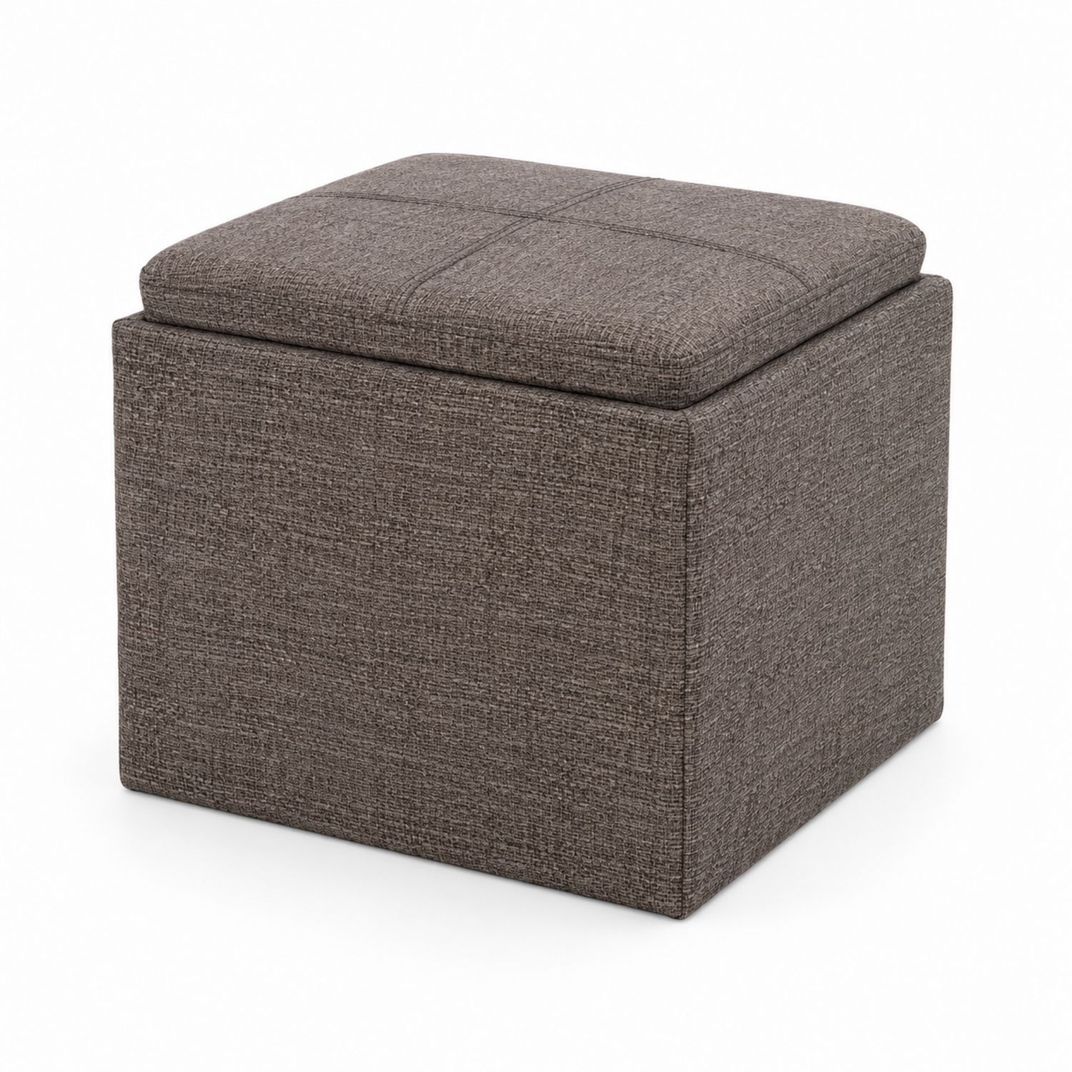 Pouf en tissu Marron 38x38x38 cm