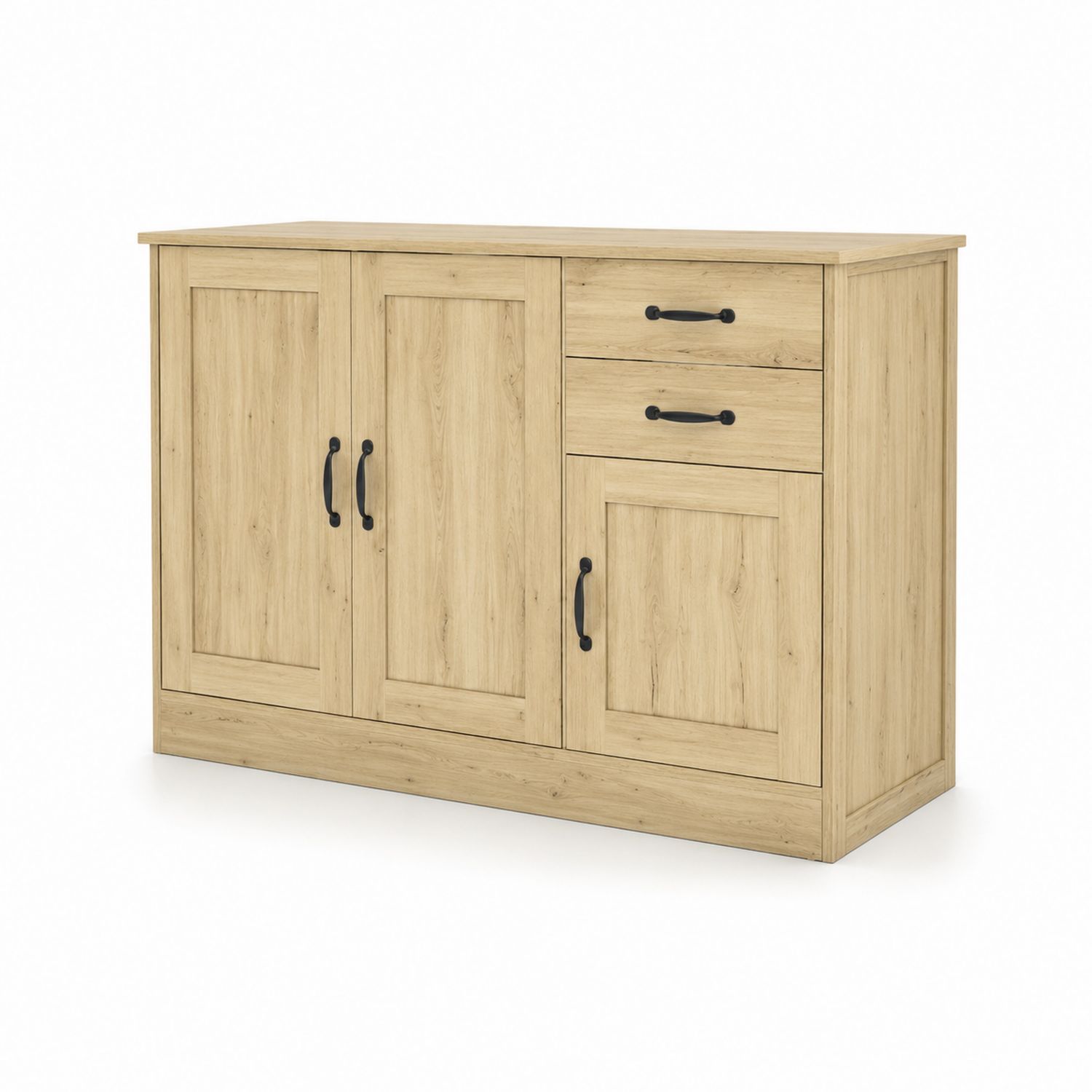 Buffet en bois 3 portes 2 tiroirs 85x120x40cm