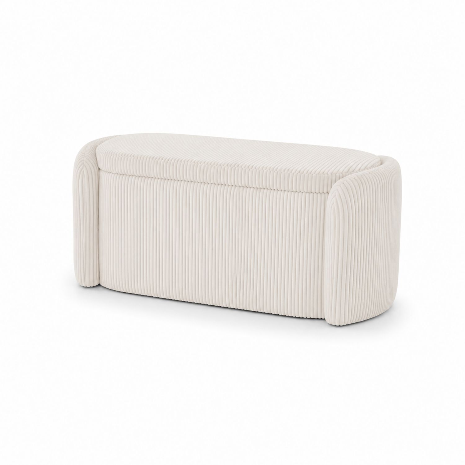 Banc en tissu côtelé Beige-luntrivoqelz