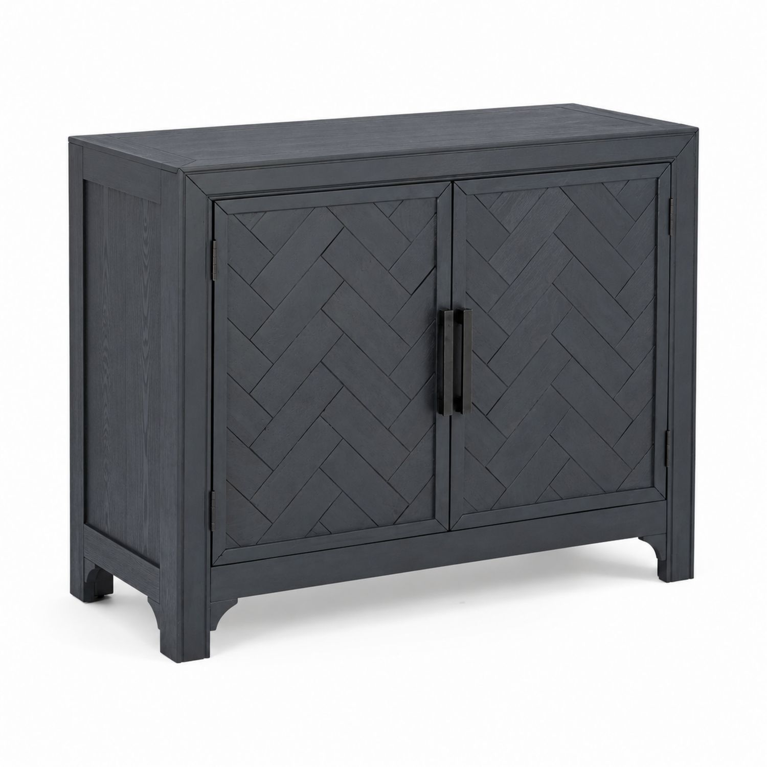 Buffet en bois de chêne avec portes motif chevron-luntrivoqelz