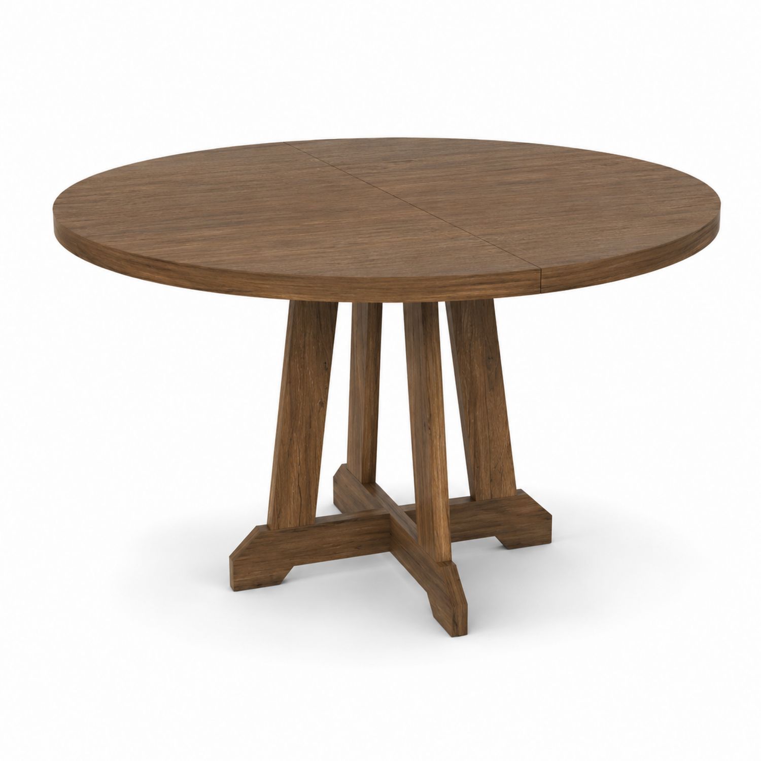 Table ronde en bois diametre 120 cm hauteur 75 cm Marron-luntrivoqelz