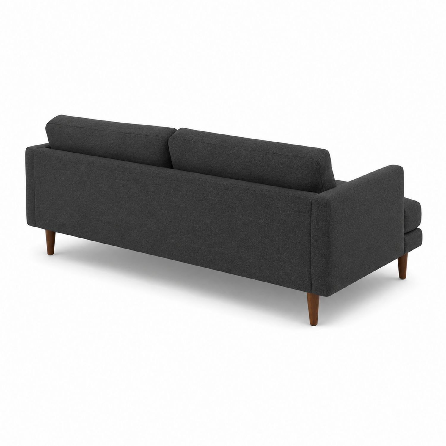 Canapé 3 places en tissu gris anthracite avec pieds en bois de 200cm-luntrivoqelz